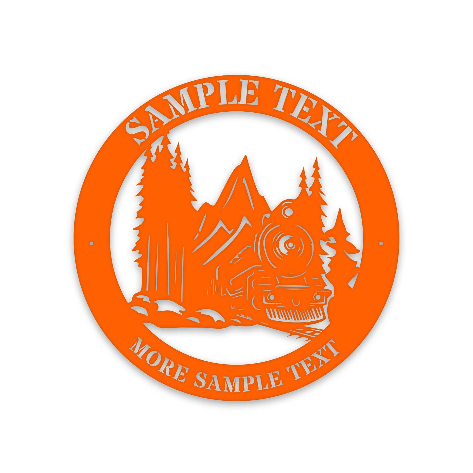 Great Outdoors Train Custom Metal Sign