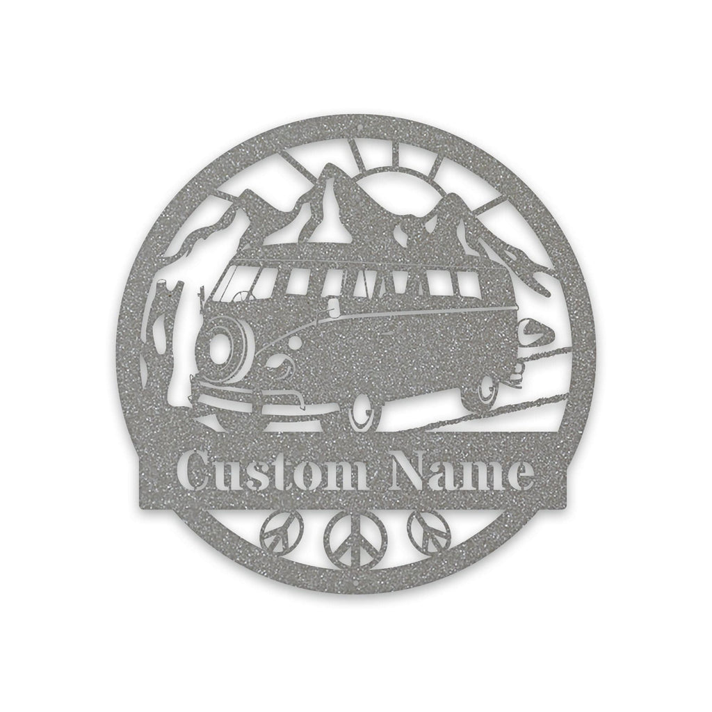 GREAT OUTDOORS- VW Bus Road Trip- Hippie Bus Custom Metal Sign