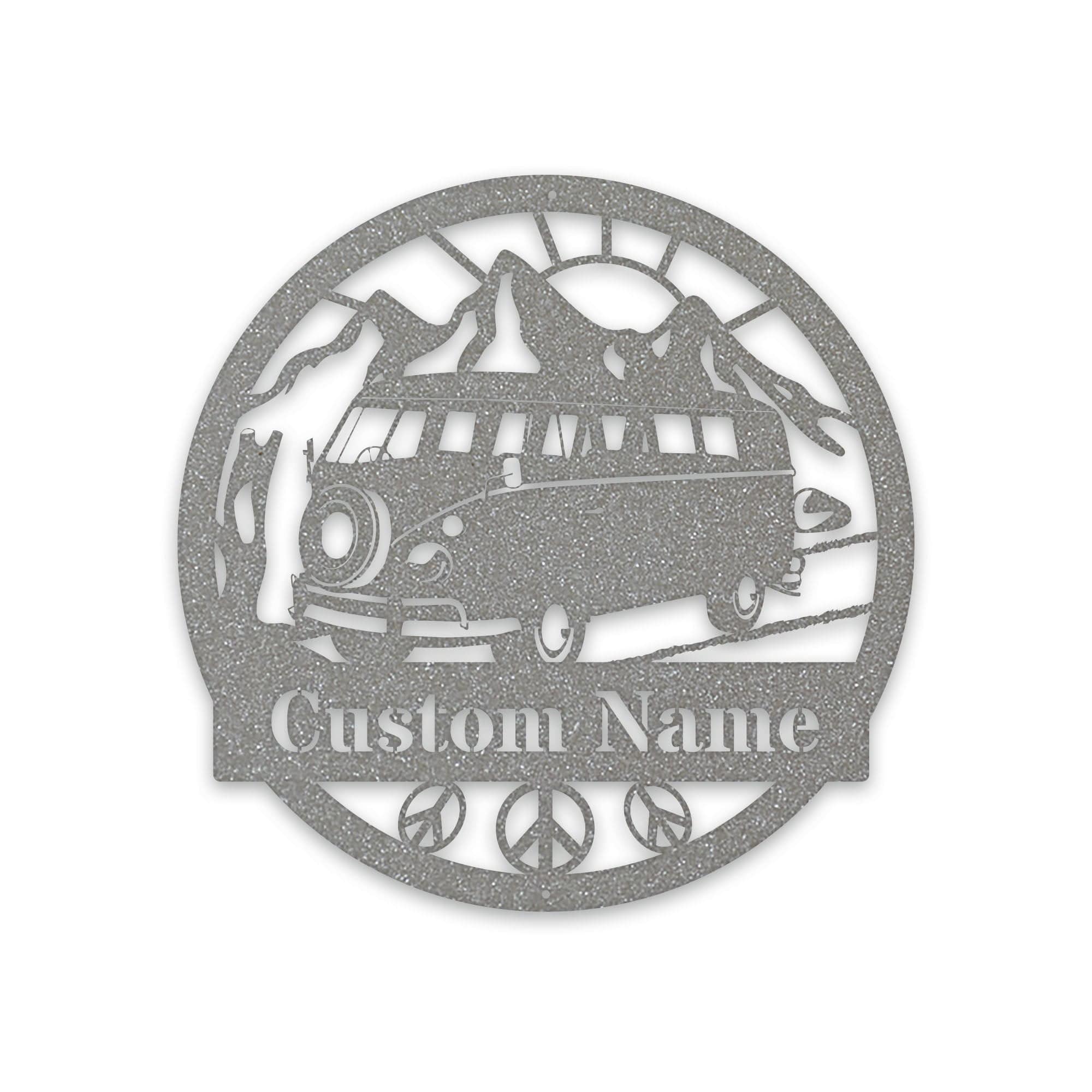 GREAT OUTDOORS- VW Bus Road Trip- Hippie Bus Custom Metal Sign