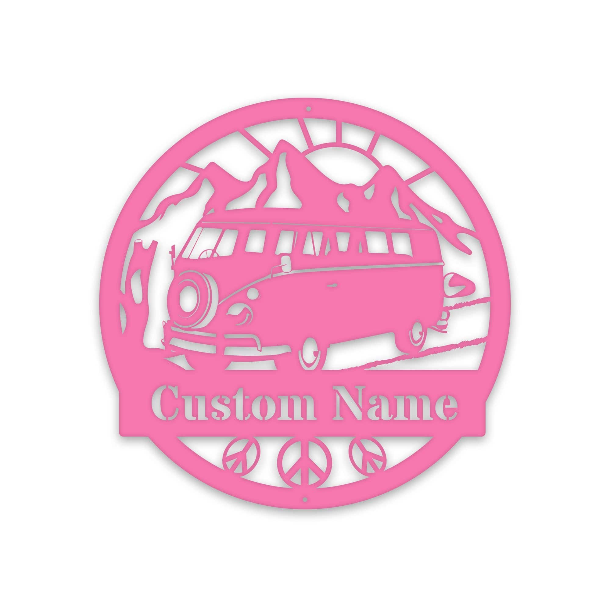 GREAT OUTDOORS- VW Bus Road Trip- Hippie Bus Custom Metal Sign