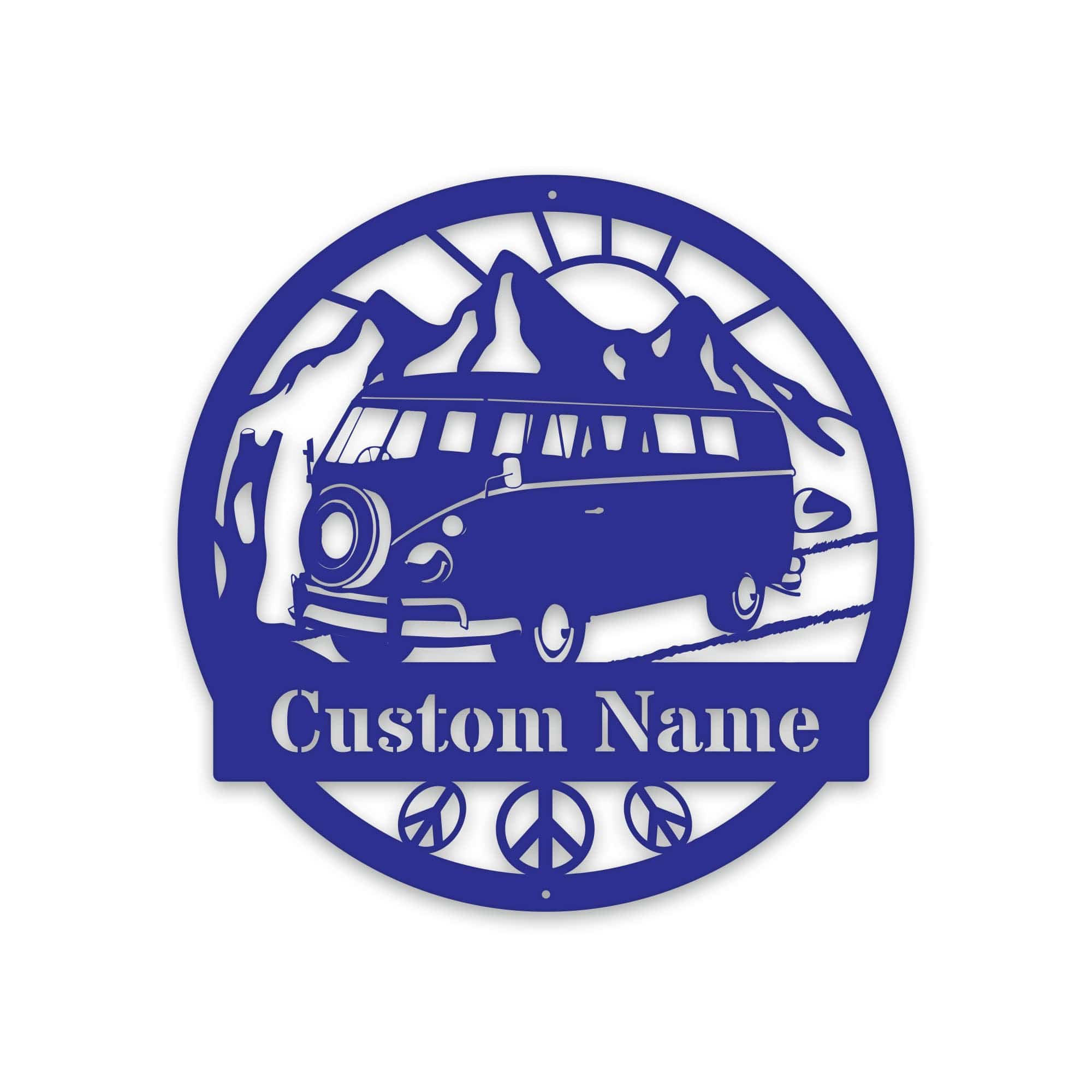 GREAT OUTDOORS- VW Bus Road Trip- Hippie Bus Custom Metal Sign