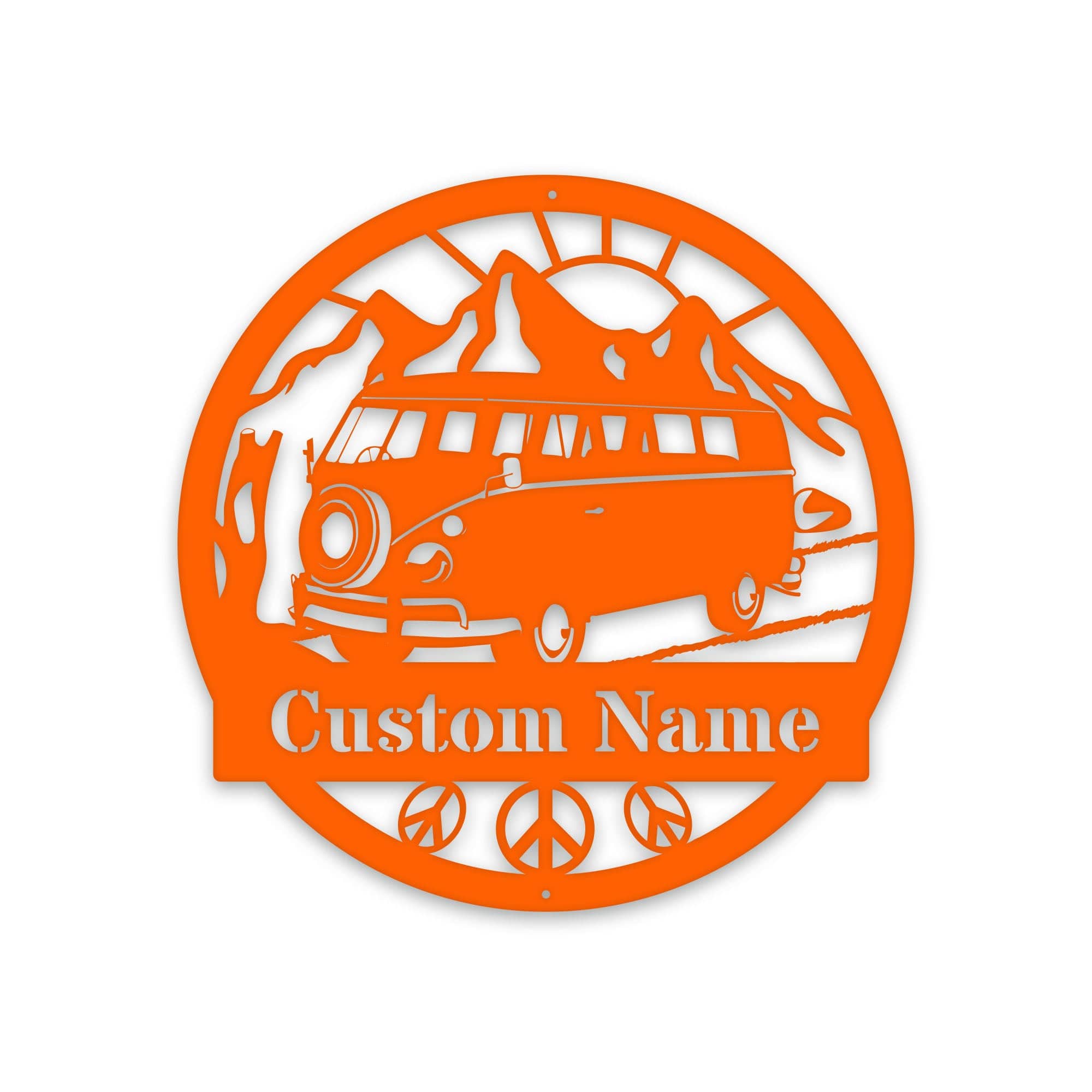 GREAT OUTDOORS- VW Bus Road Trip- Hippie Bus Custom Metal Sign