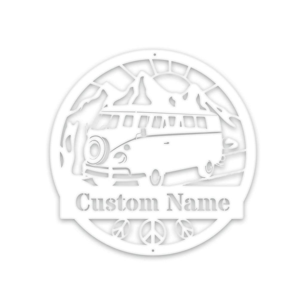 GREAT OUTDOORS- VW Bus Road Trip- Hippie Bus Custom Metal Sign