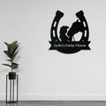 Her Lucky Horseshoe Personalized Metal Sign