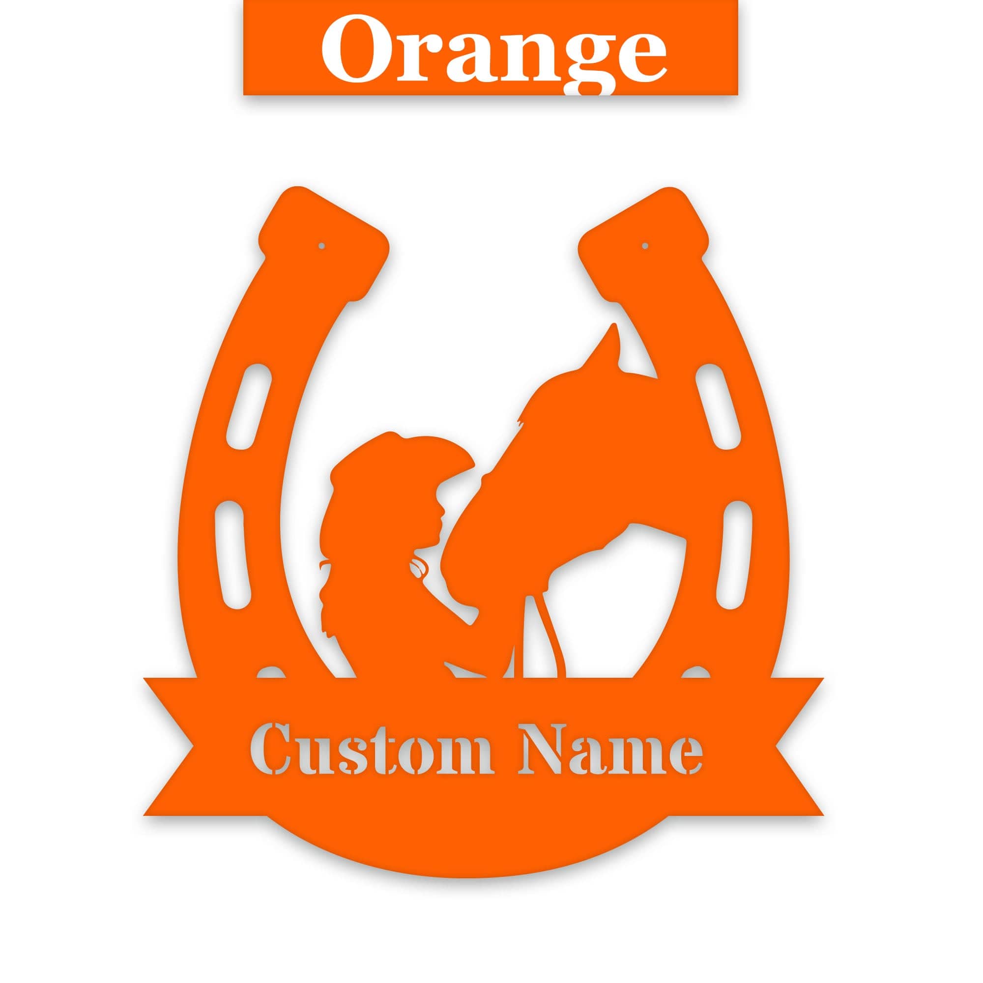 Her Lucky Horseshoe Personalized Metal Sign