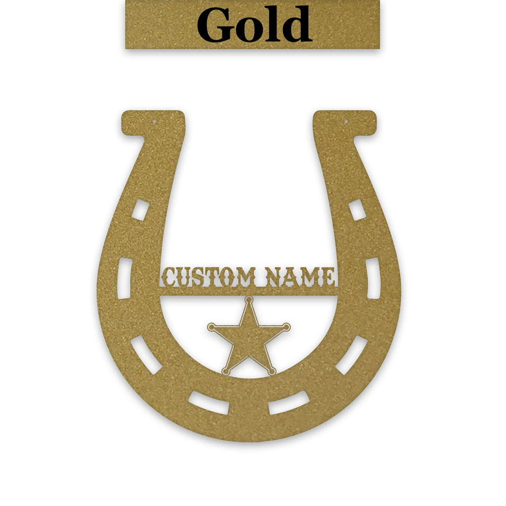 Lucky Horseshoe Personalized Metal sign