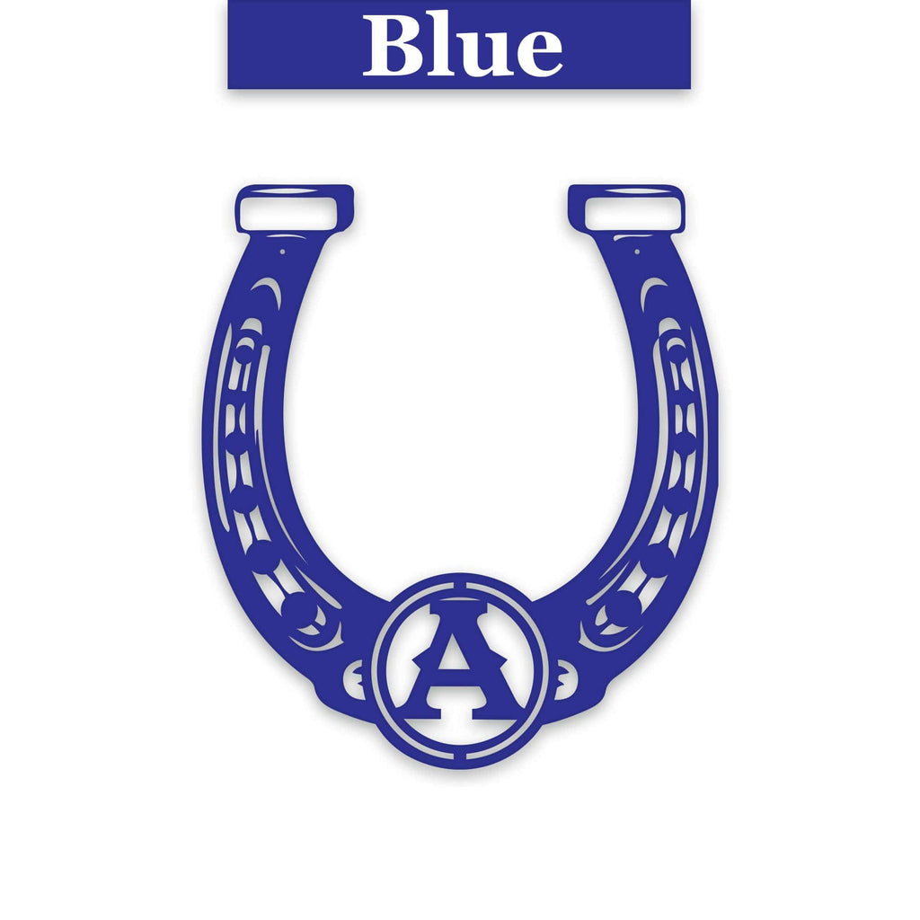 Ornate Lucky Horseshoe with Initial Metal Sign