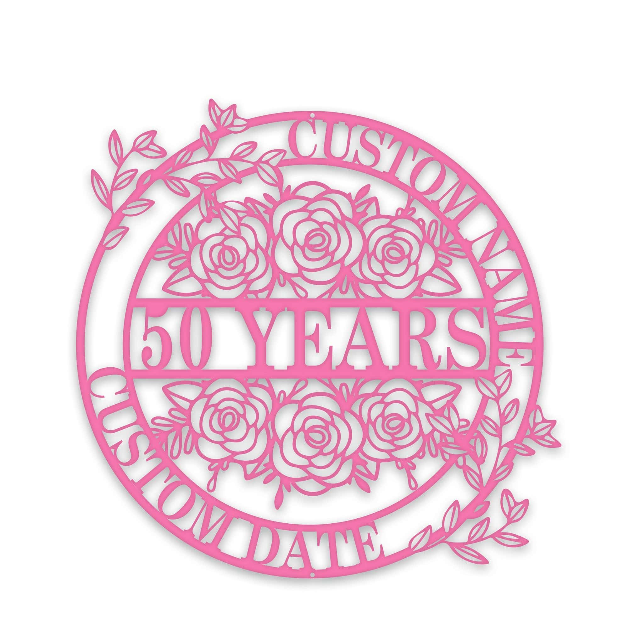 Personalized Anniversary/Wedding with Flowers metal sign