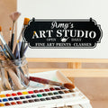 Personalized Art Studio Metal Sign
