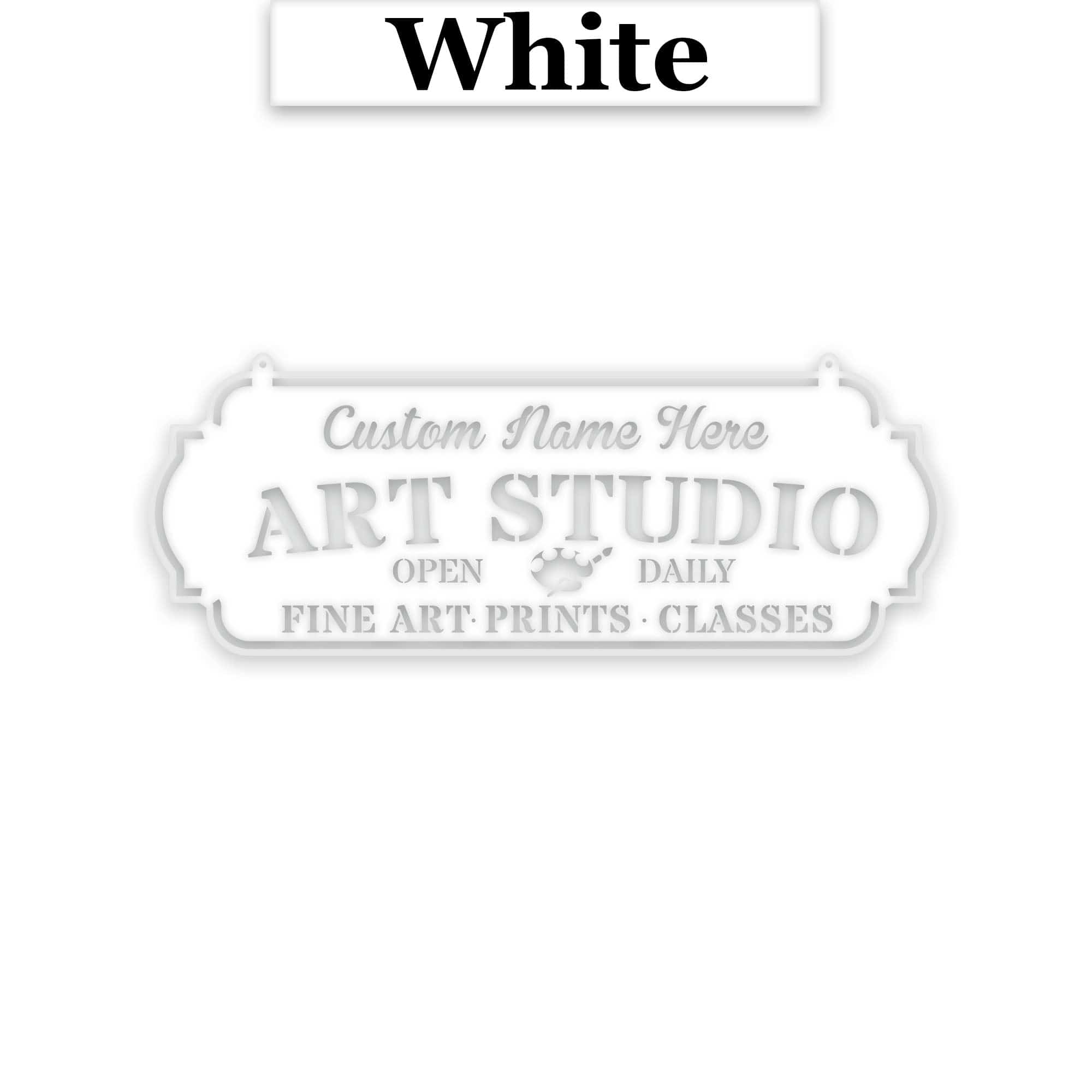 Personalized Art Studio Metal Sign