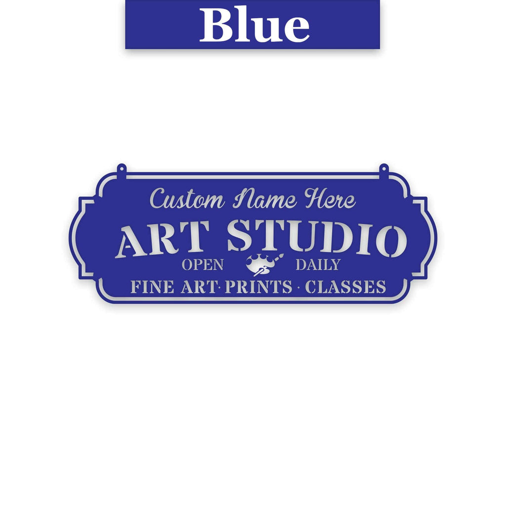 Personalized Art Studio Metal Sign