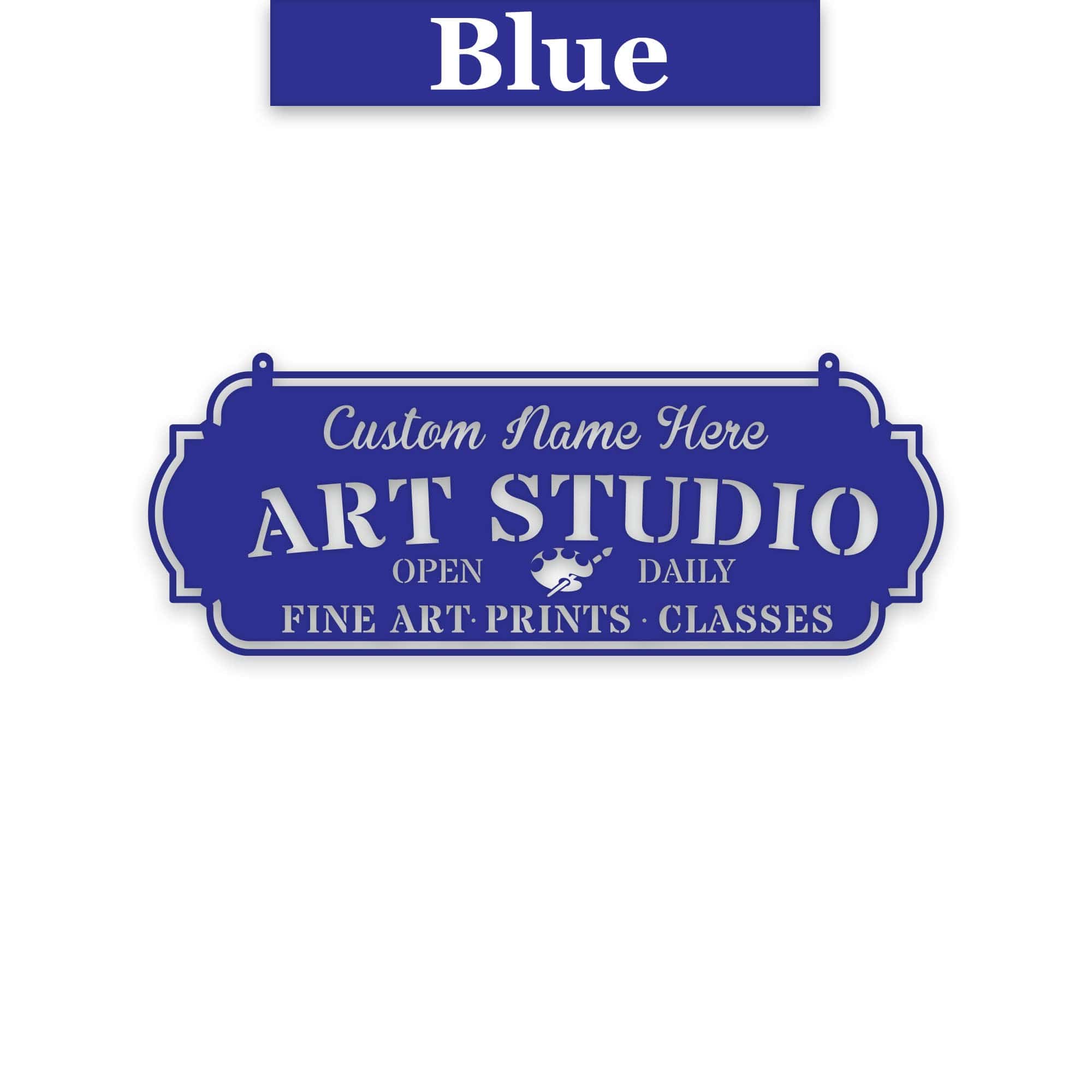 Personalized Art Studio Metal Sign