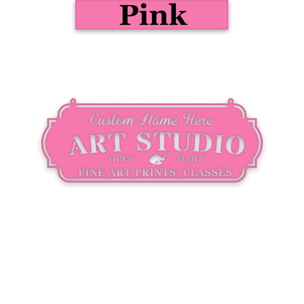 Personalized Art Studio Metal Sign