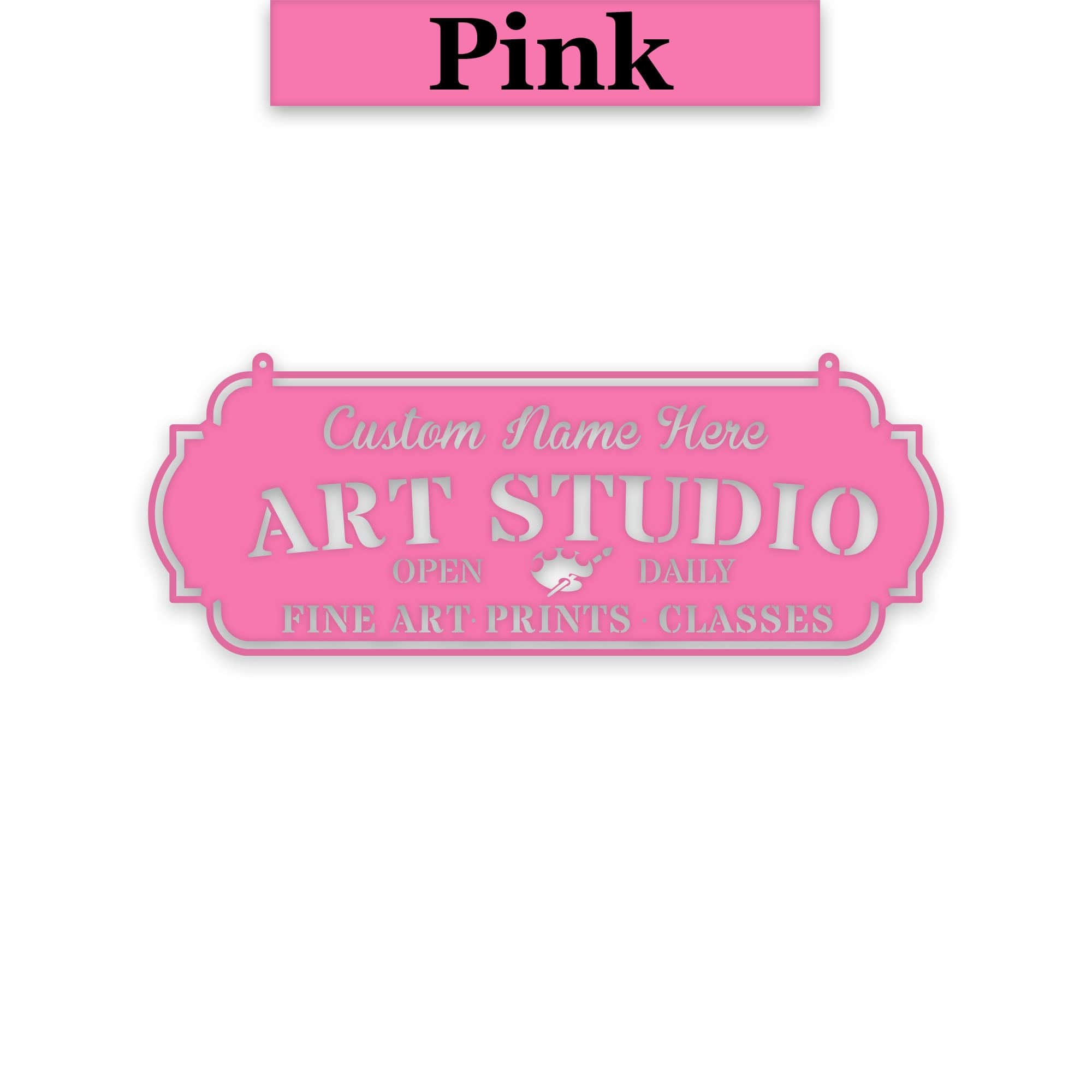 Personalized Art Studio Metal Sign