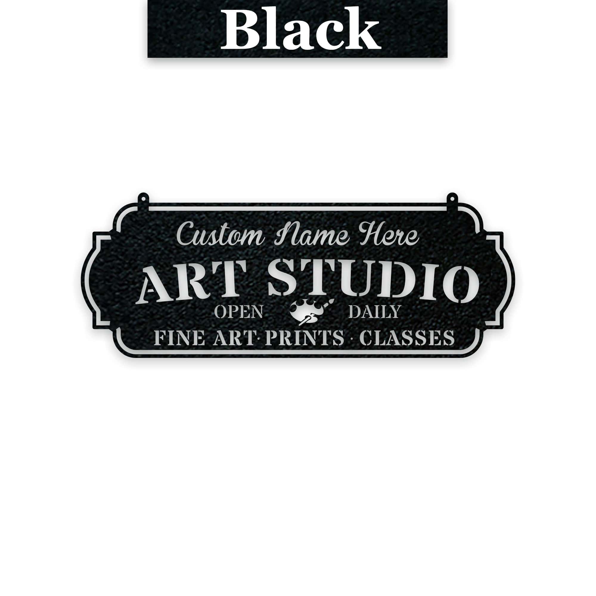 Personalized Art Studio Metal Sign