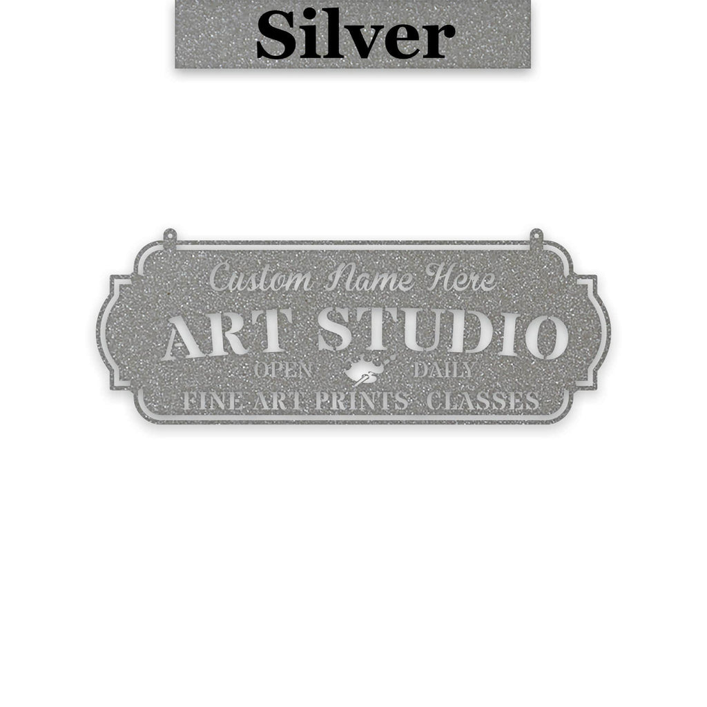 Personalized Art Studio Metal Sign