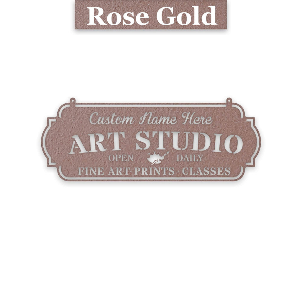 Personalized Art Studio Metal Sign