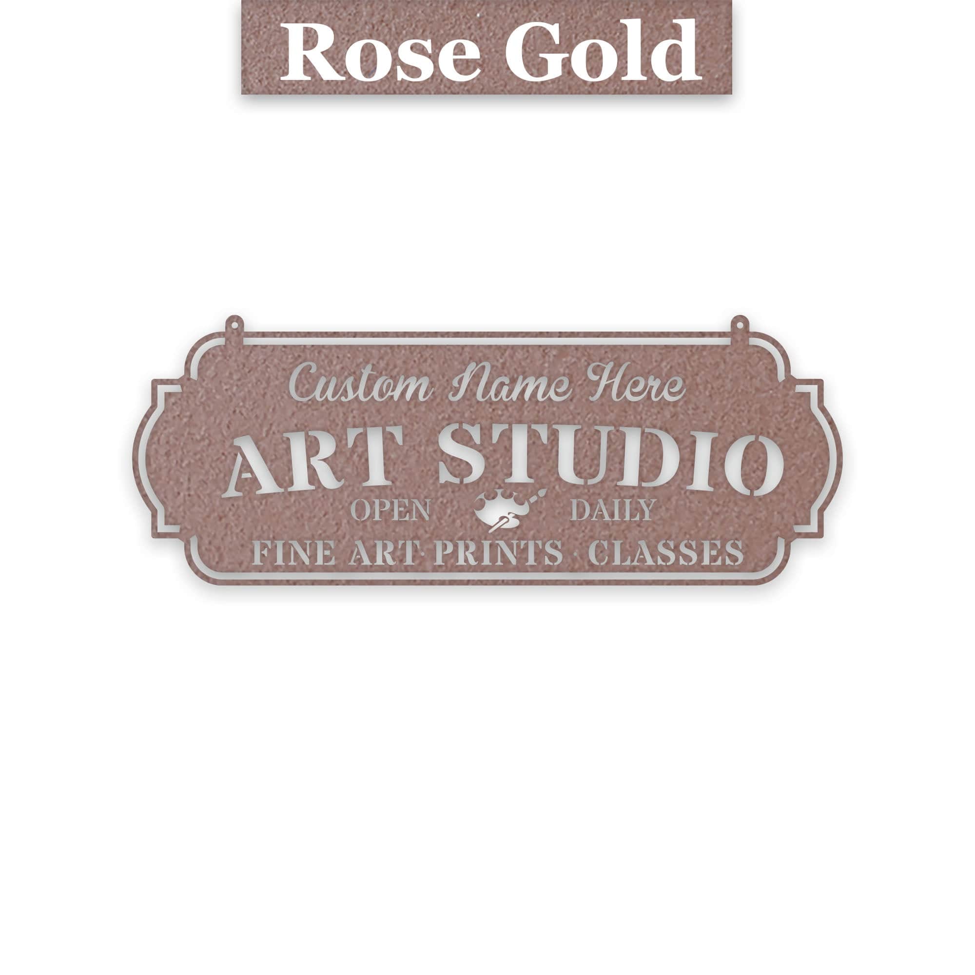 Personalized Art Studio Metal Sign