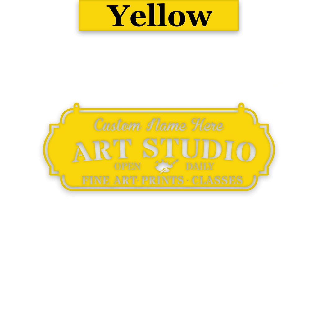 Personalized Art Studio Metal Sign