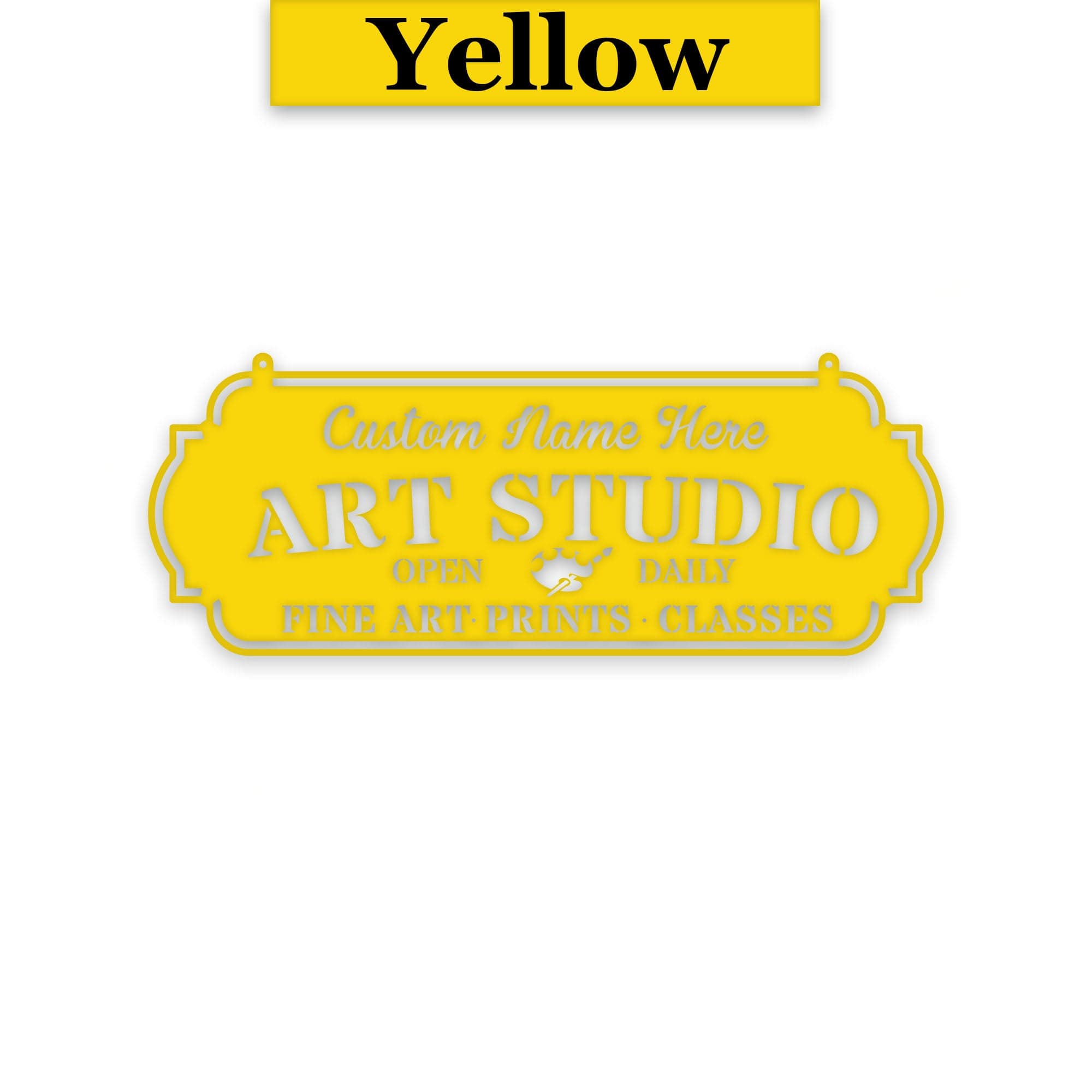 Personalized Art Studio Metal Sign