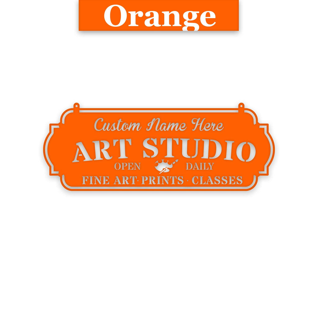 Personalized Art Studio Metal Sign