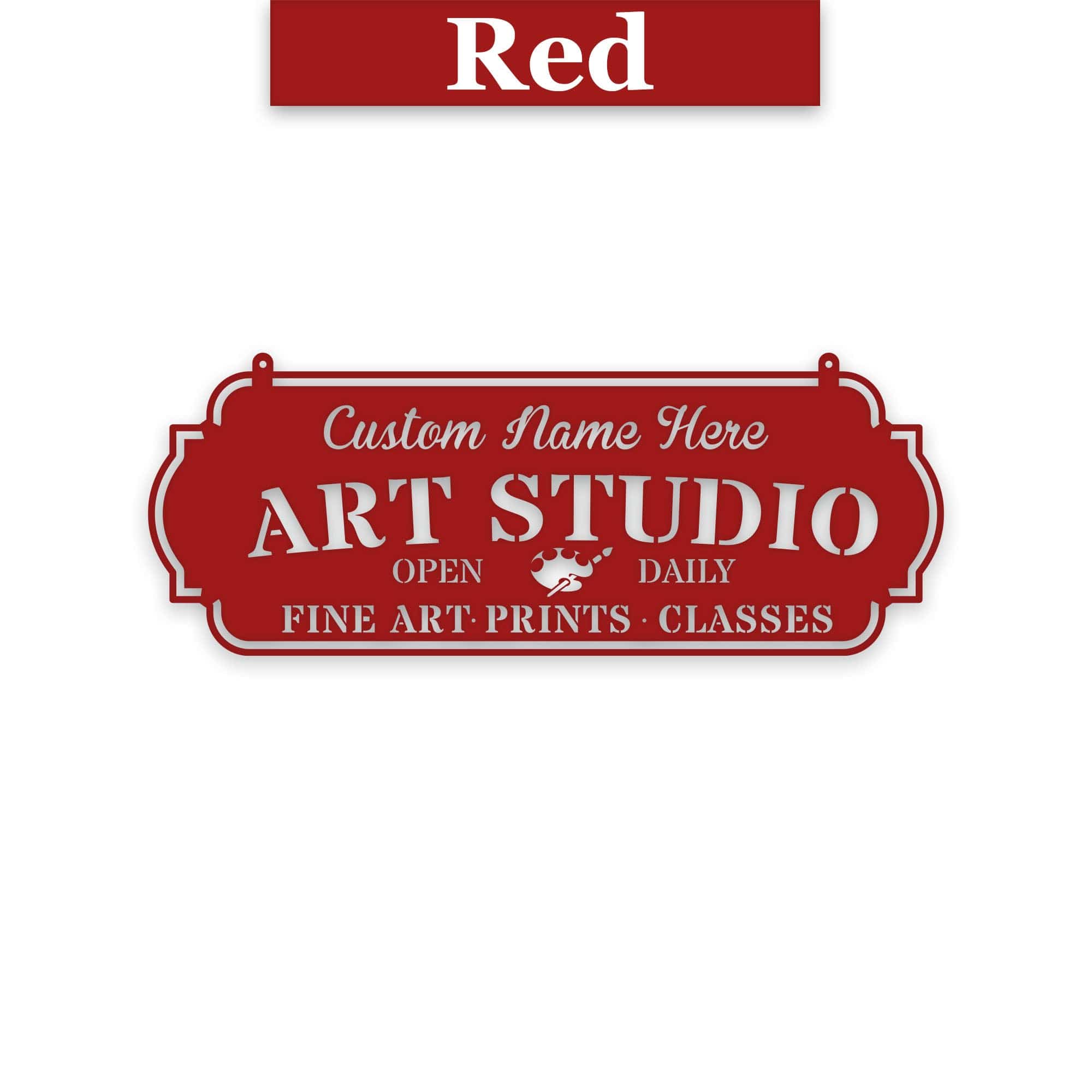 Personalized Art Studio Metal Sign
