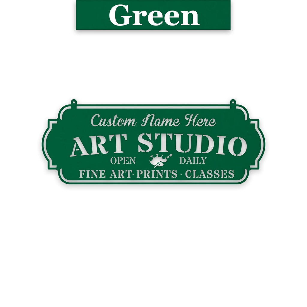 Personalized Art Studio Metal Sign