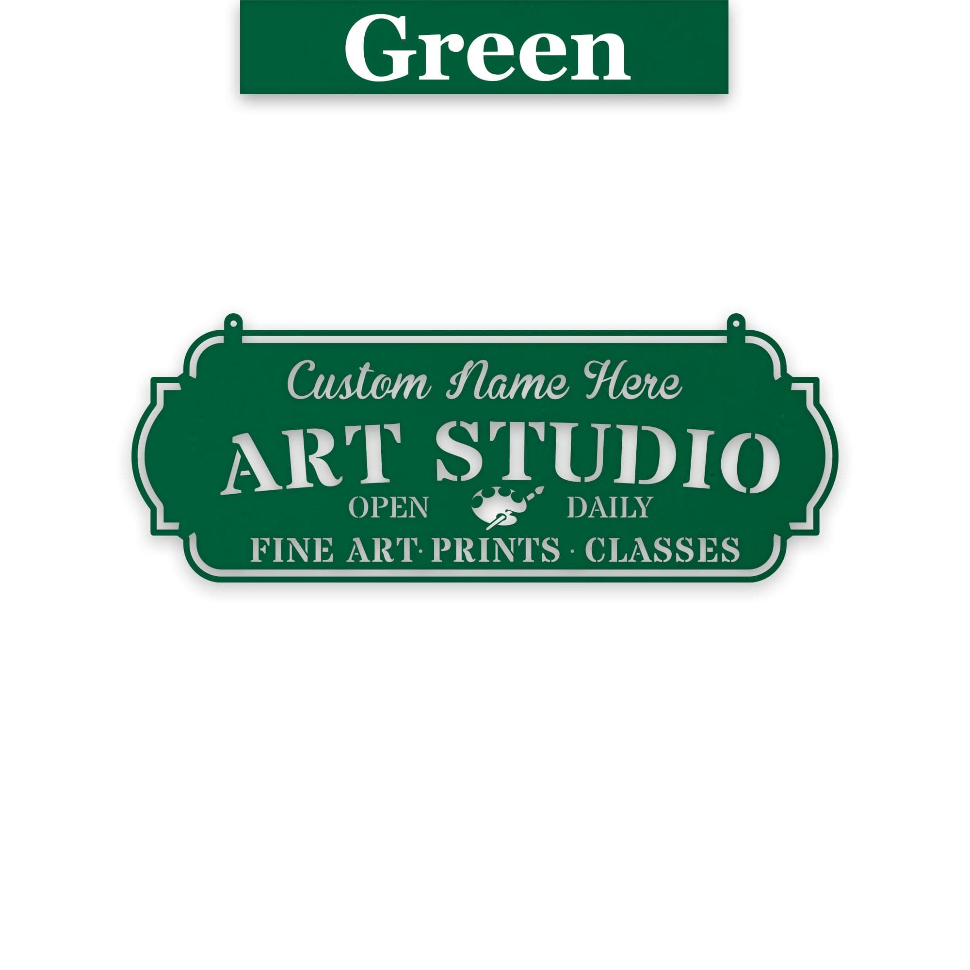 Personalized Art Studio Metal Sign