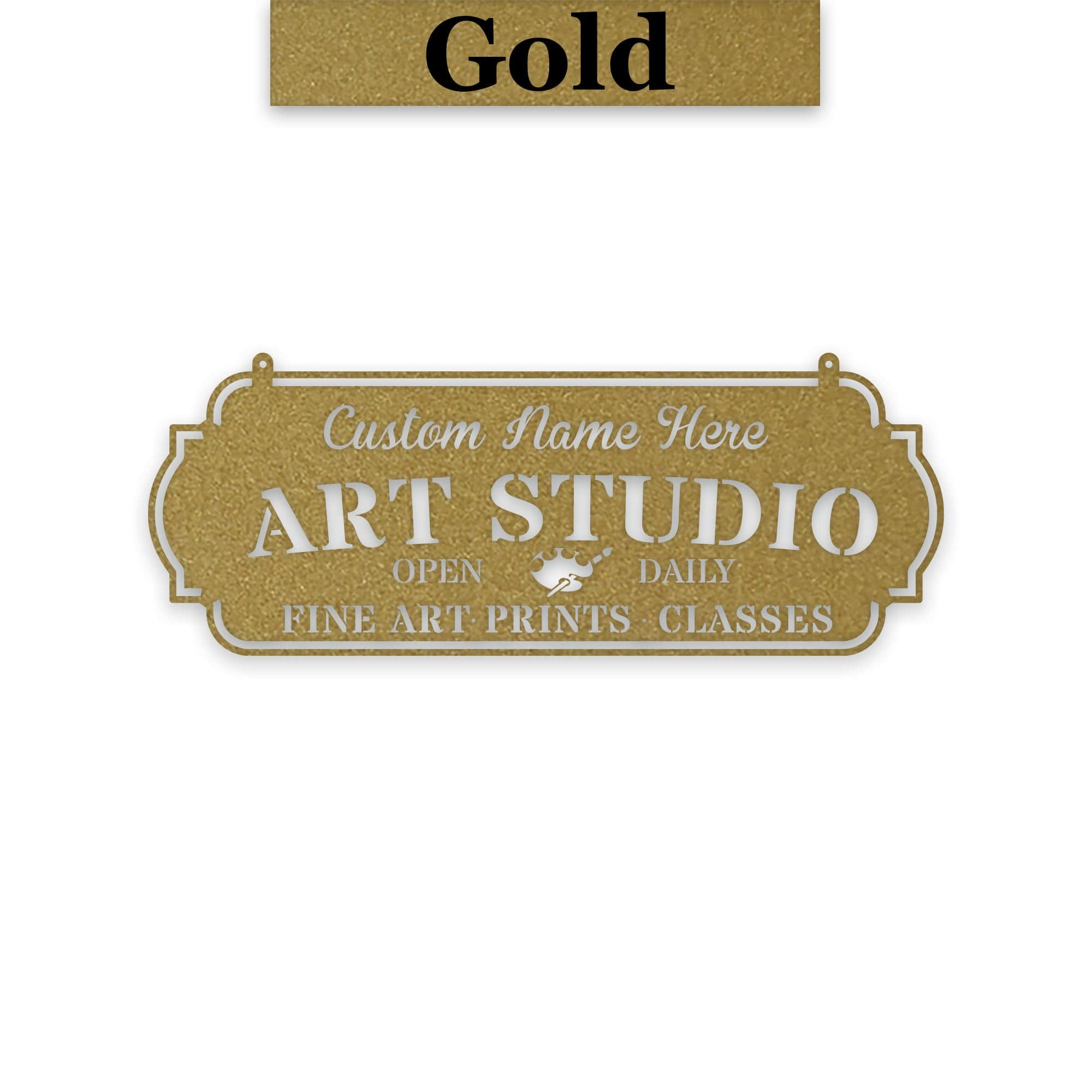 Personalized Art Studio Metal Sign