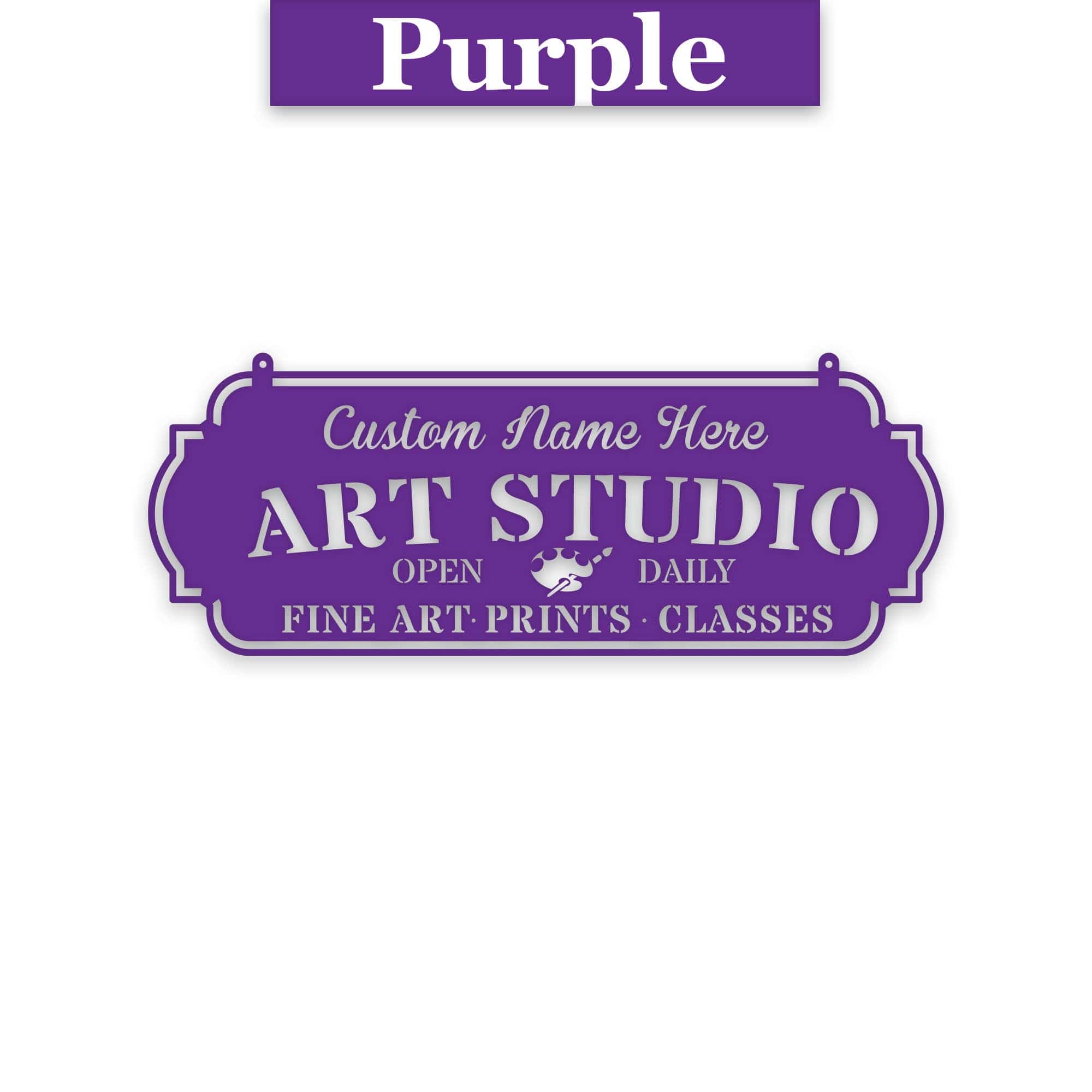 Personalized Art Studio Metal Sign