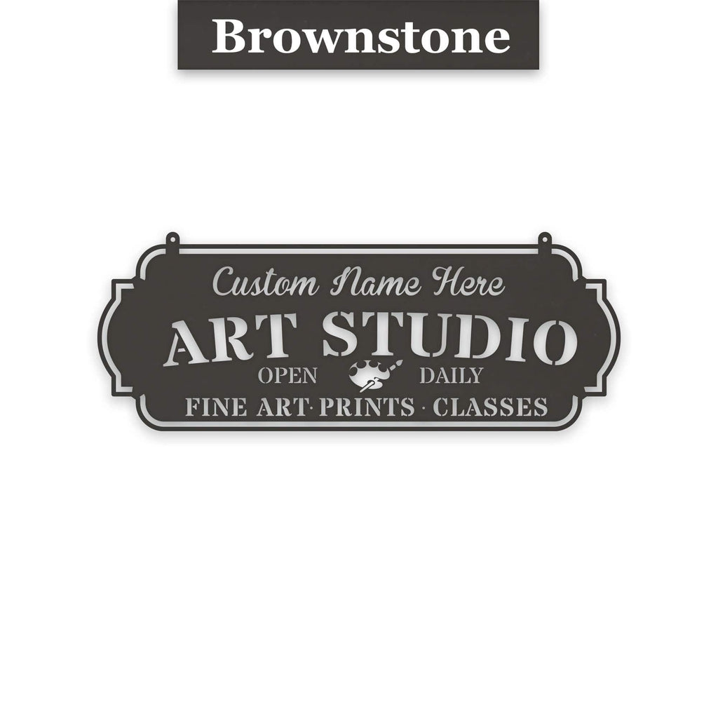 Personalized Art Studio Metal Sign