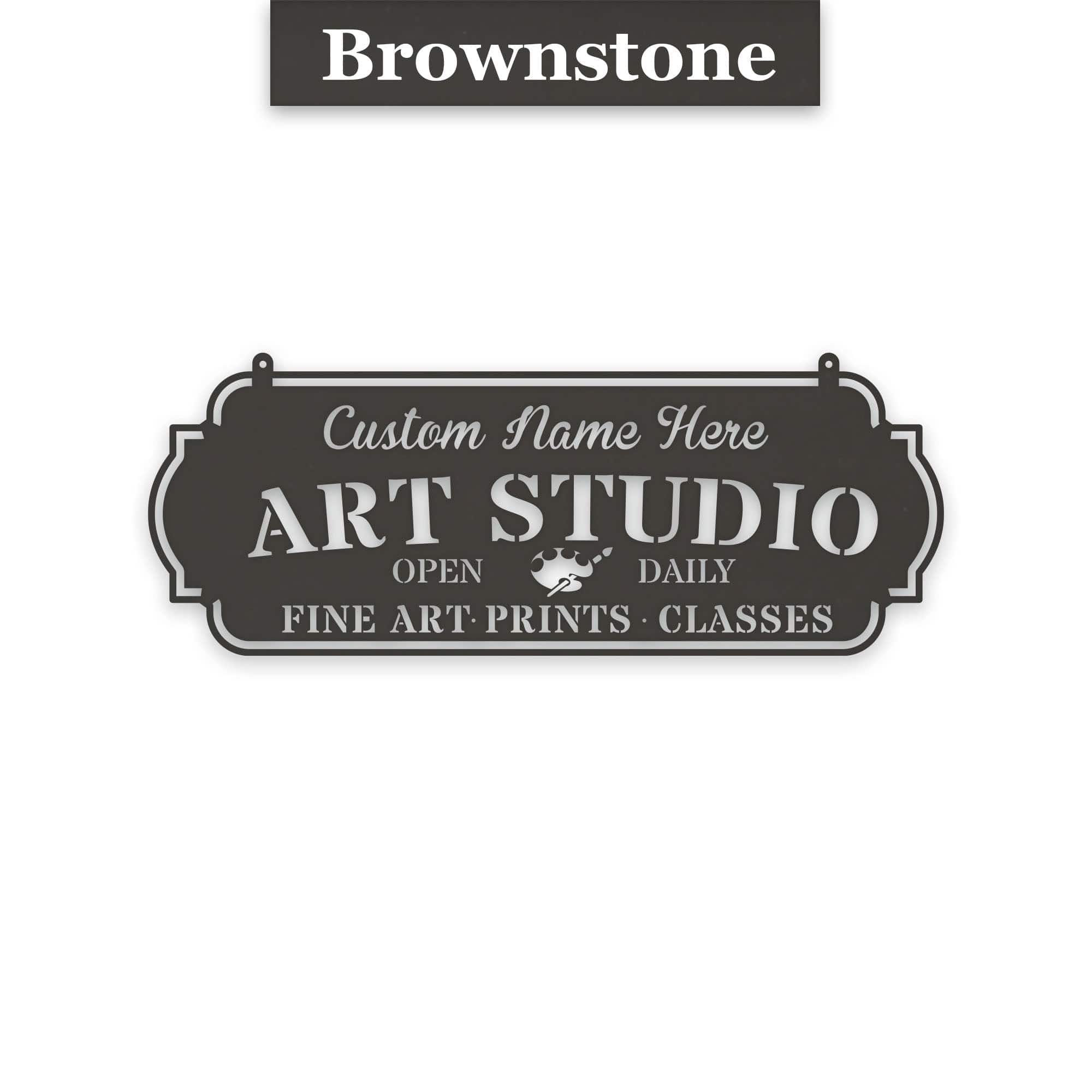 Personalized Art Studio Metal Sign