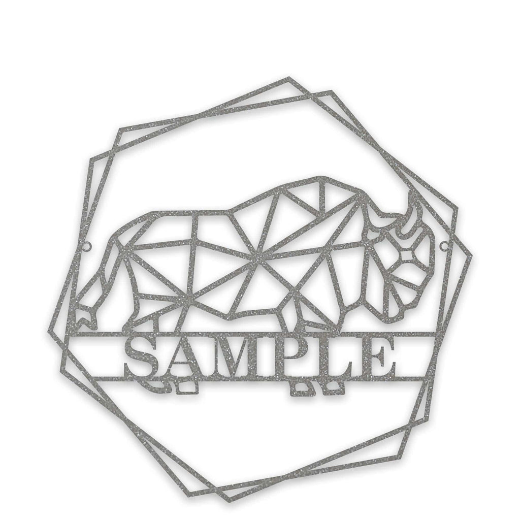 Personalized Geometrix Cat Metal Sign