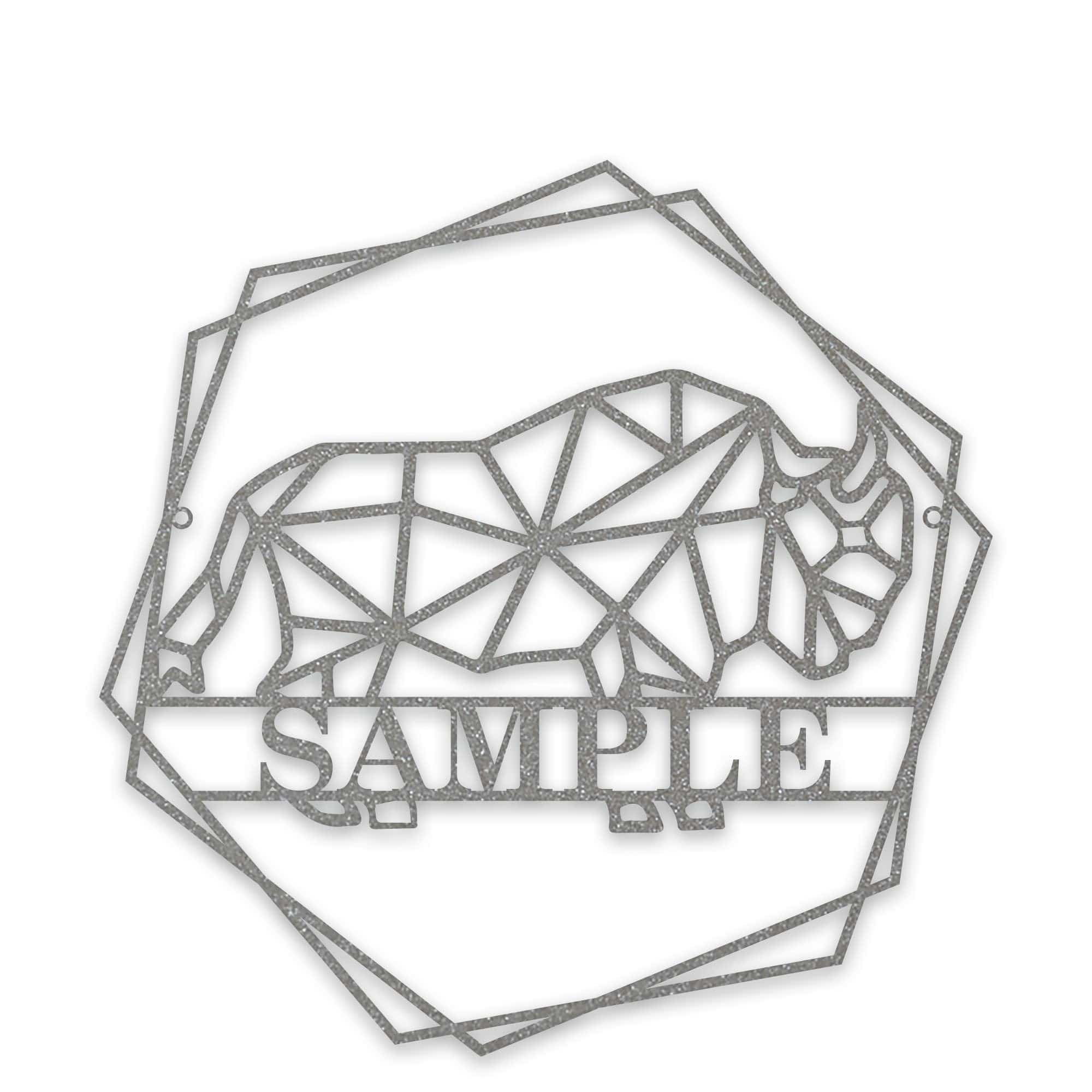 Personalized Geometrix Cat Metal Sign