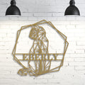 Personalized Geometrix Cat Metal Sign