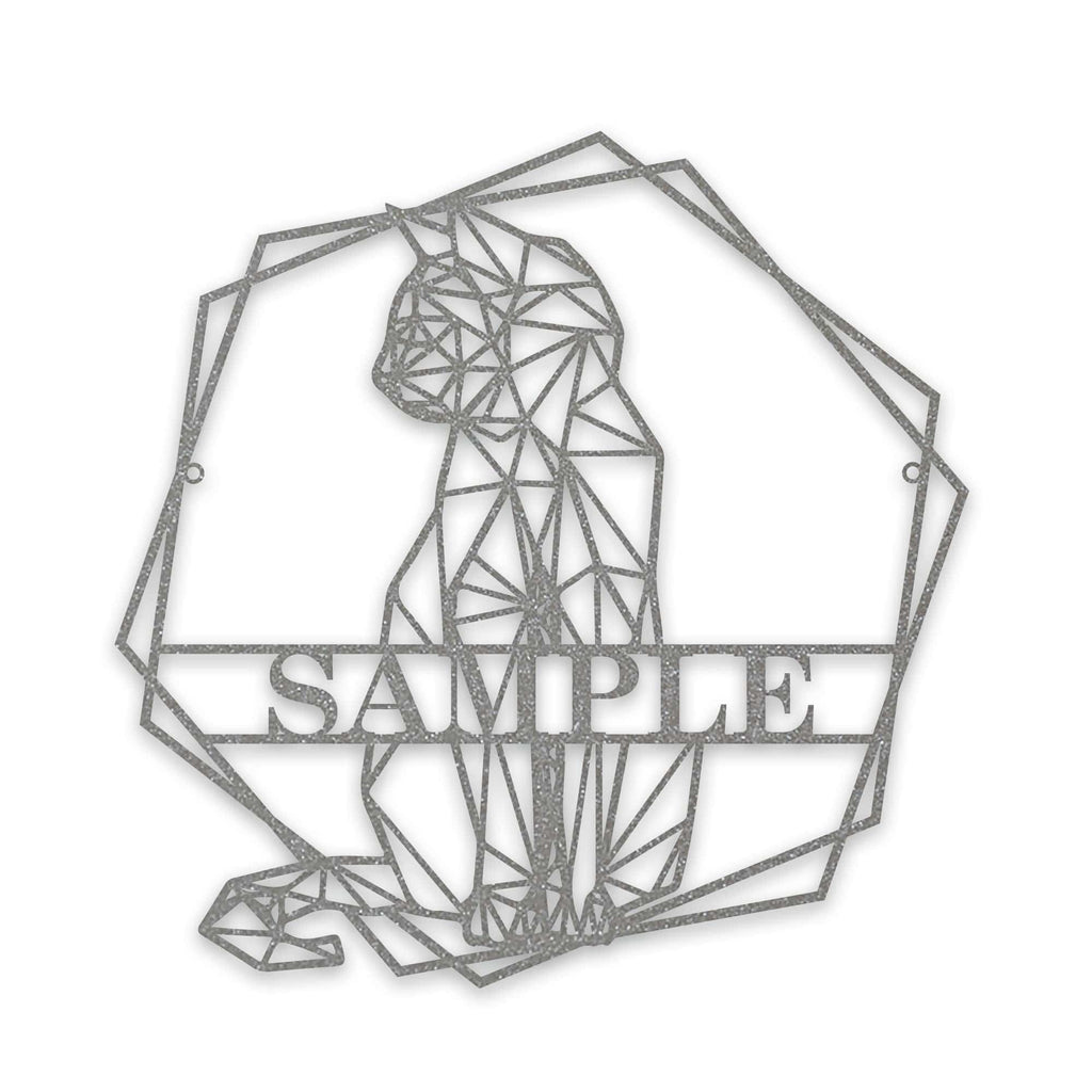 Personalized Geometrix Cat Metal Sign