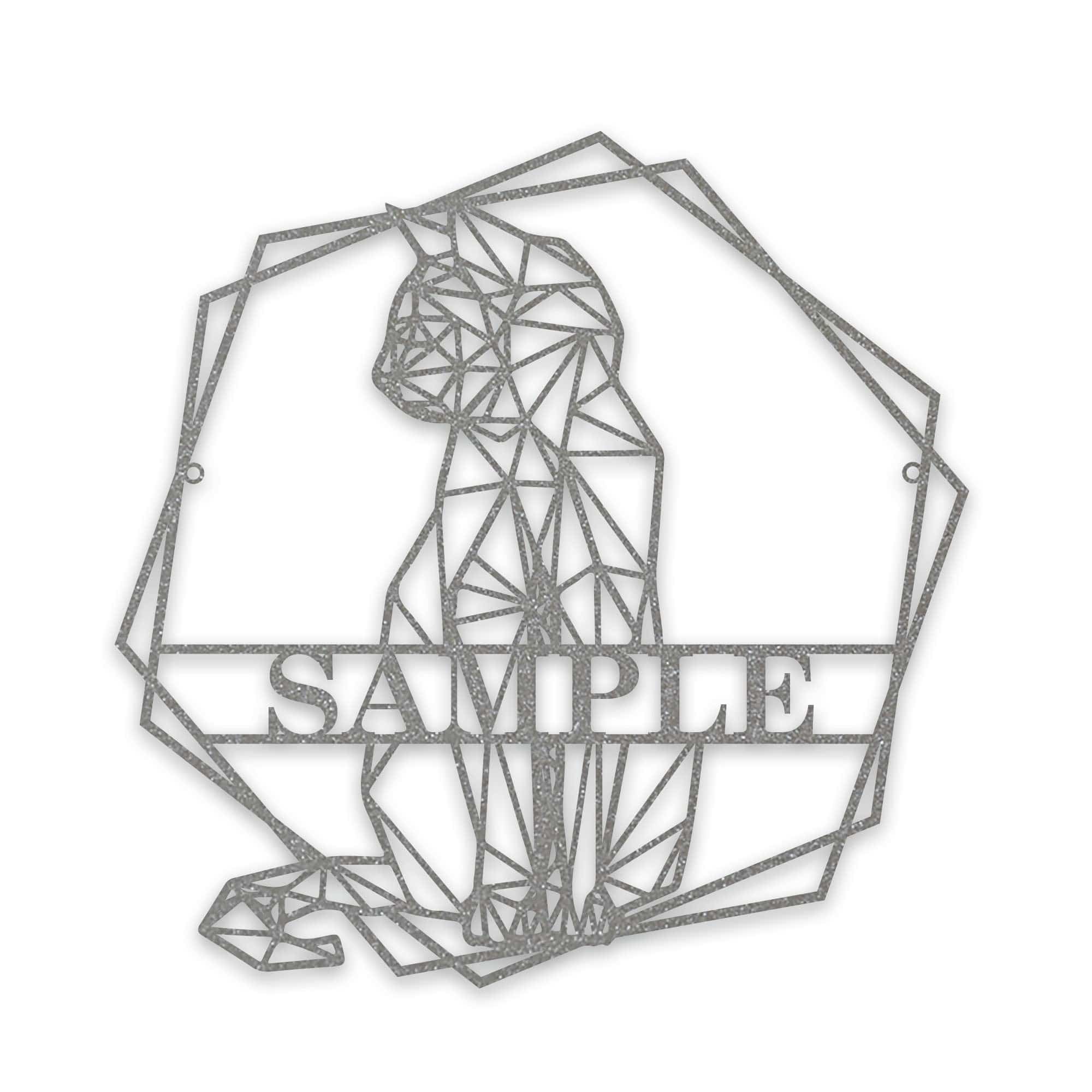 Personalized Geometrix Cat Metal Sign