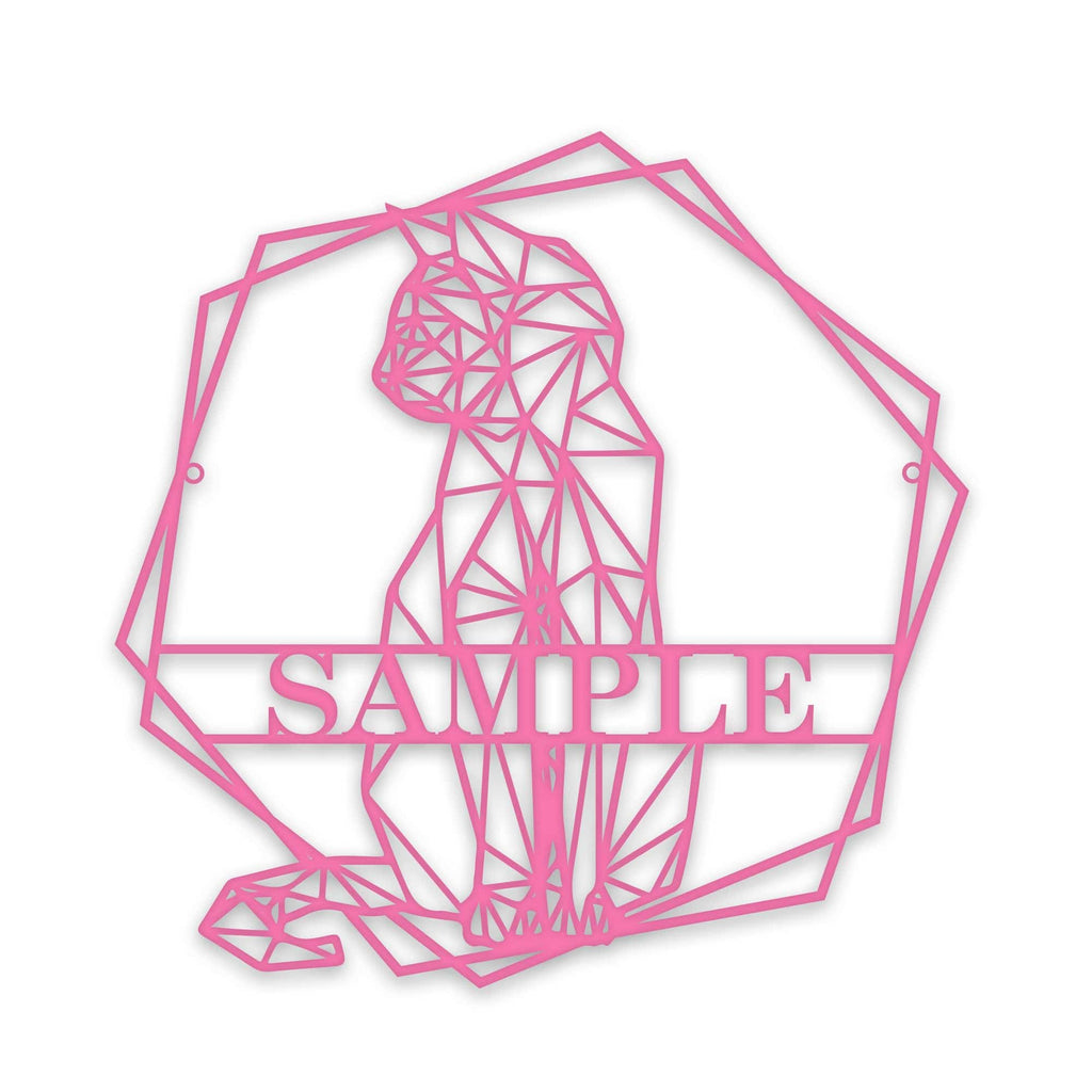 Personalized Geometrix Cat Metal Sign