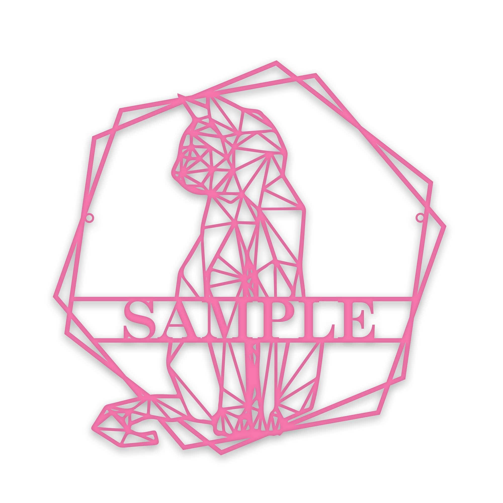 Personalized Geometrix Cat Metal Sign
