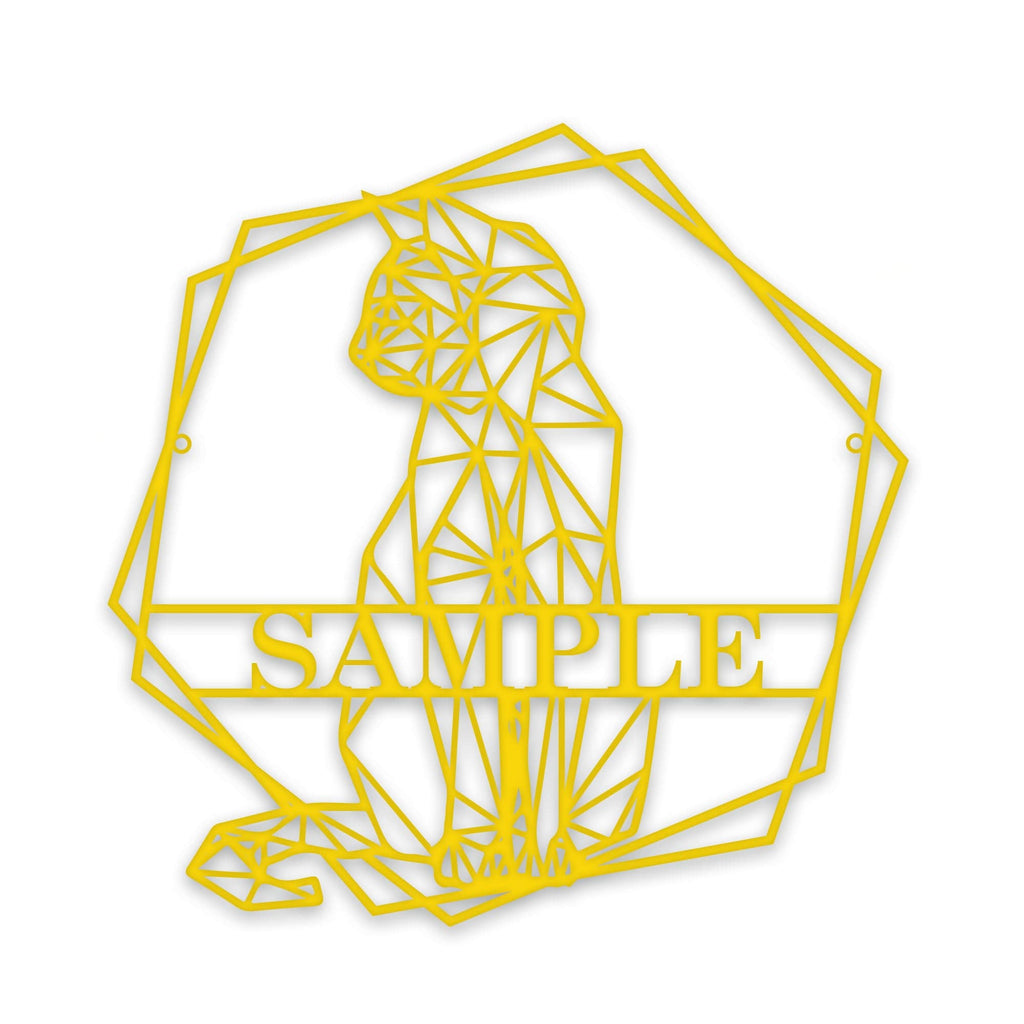 Personalized Geometrix Cat Metal Sign