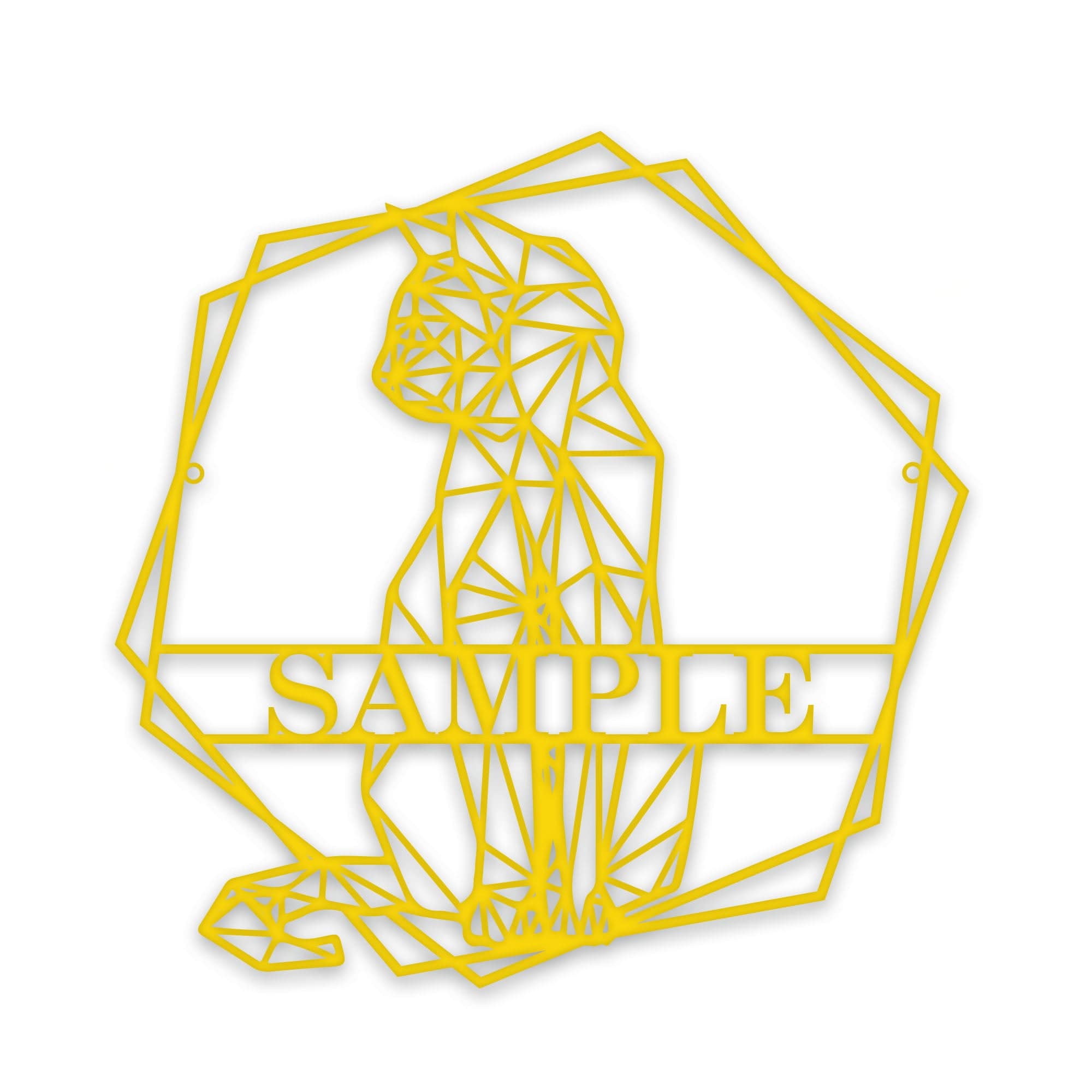 Personalized Geometrix Cat Metal Sign