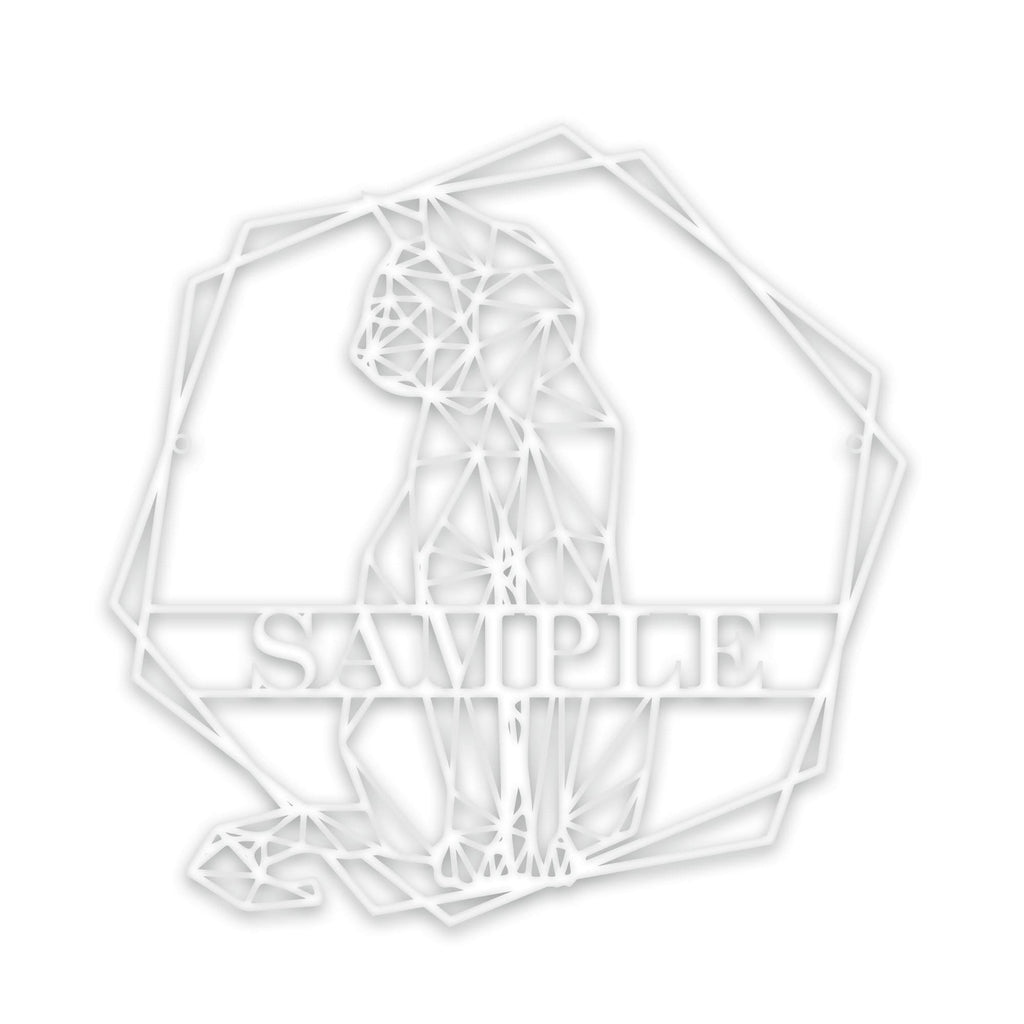 Personalized Geometrix Cat Metal Sign