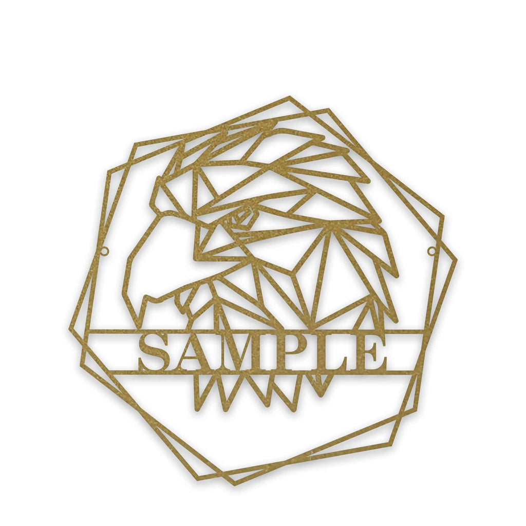 Personalized Geometrix Eagle Metal Sign