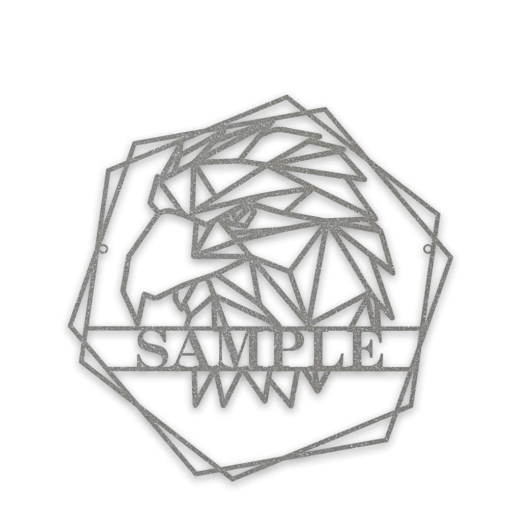 Personalized Geometrix Eagle Metal Sign