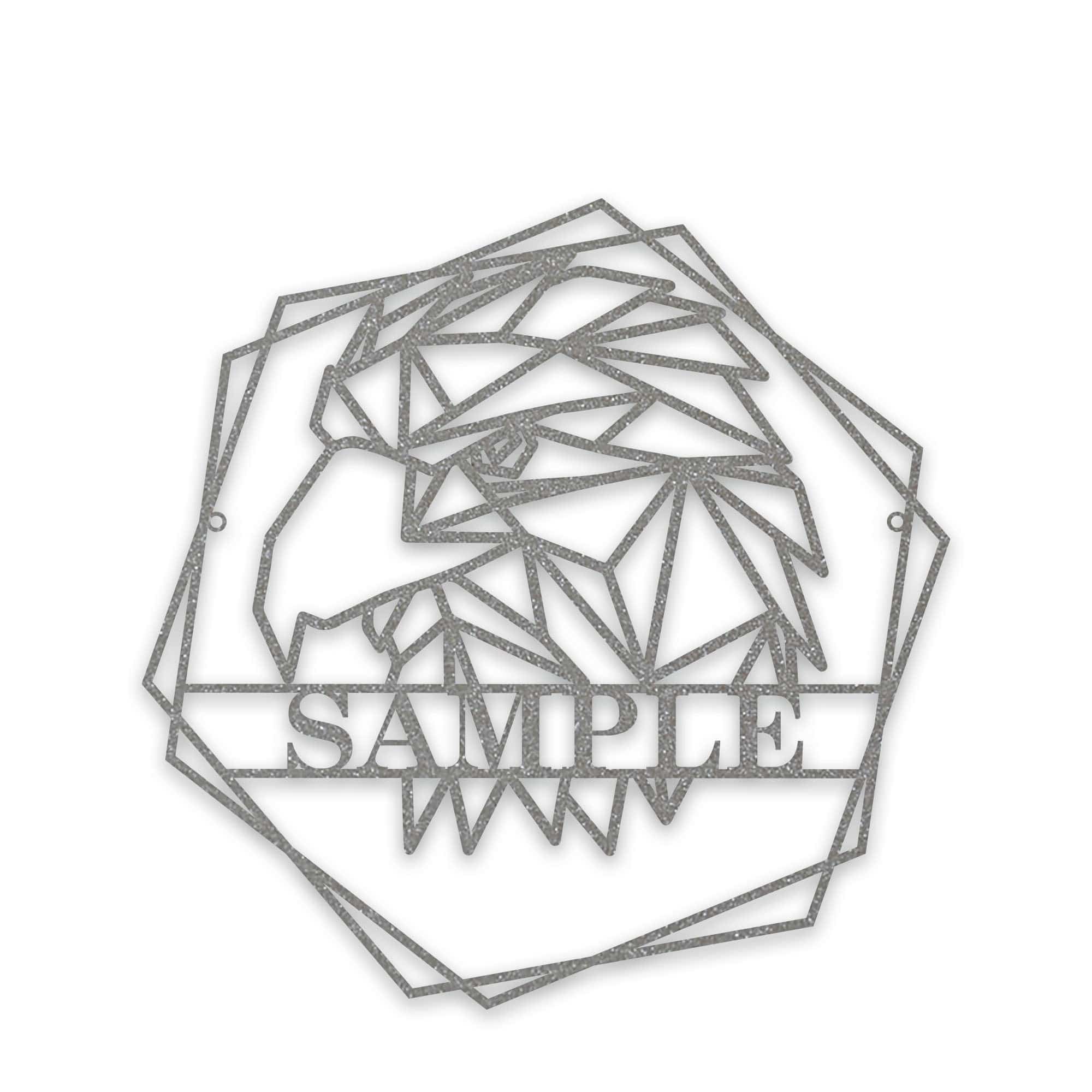 Personalized Geometrix Eagle Metal Sign
