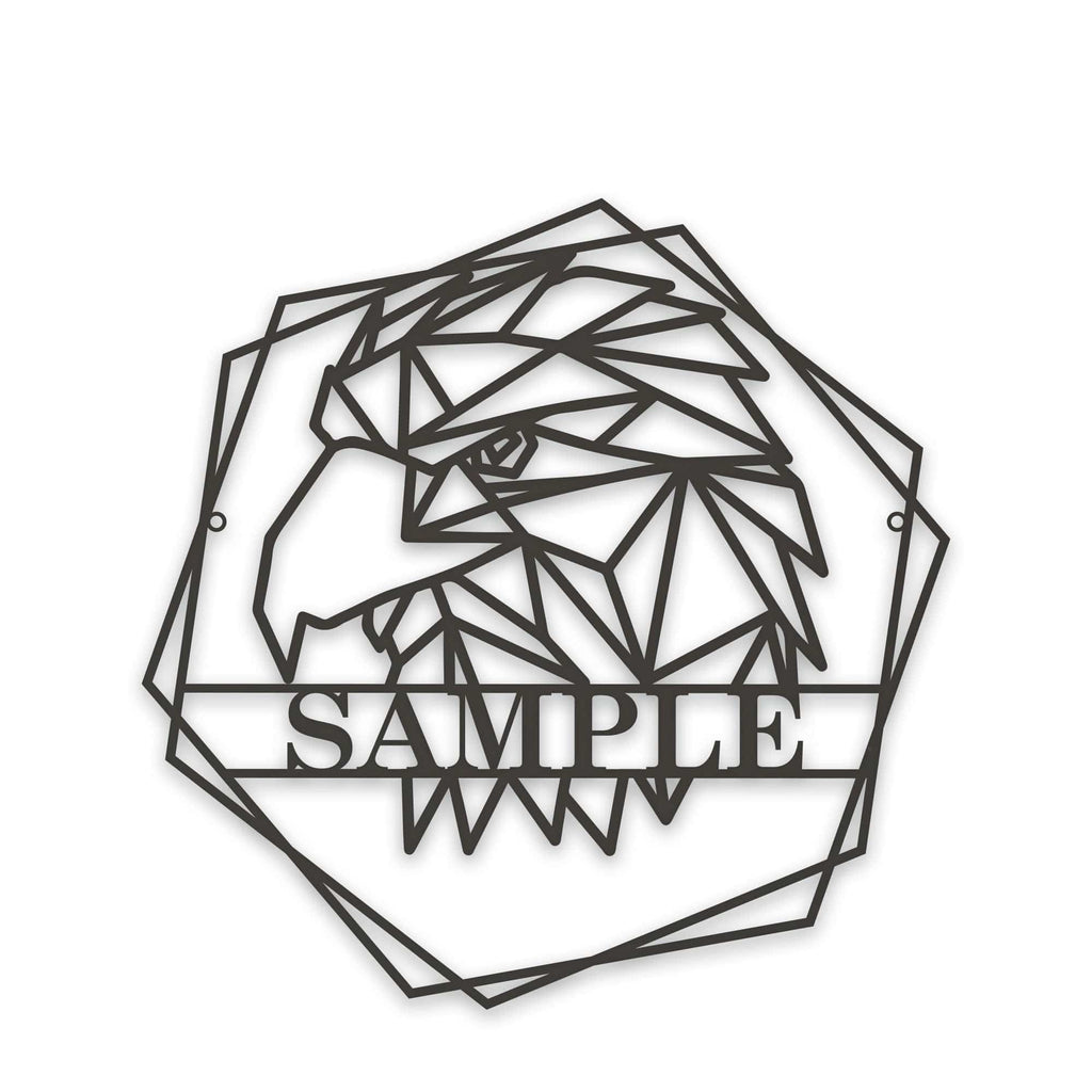 Personalized Geometrix Eagle Metal Sign