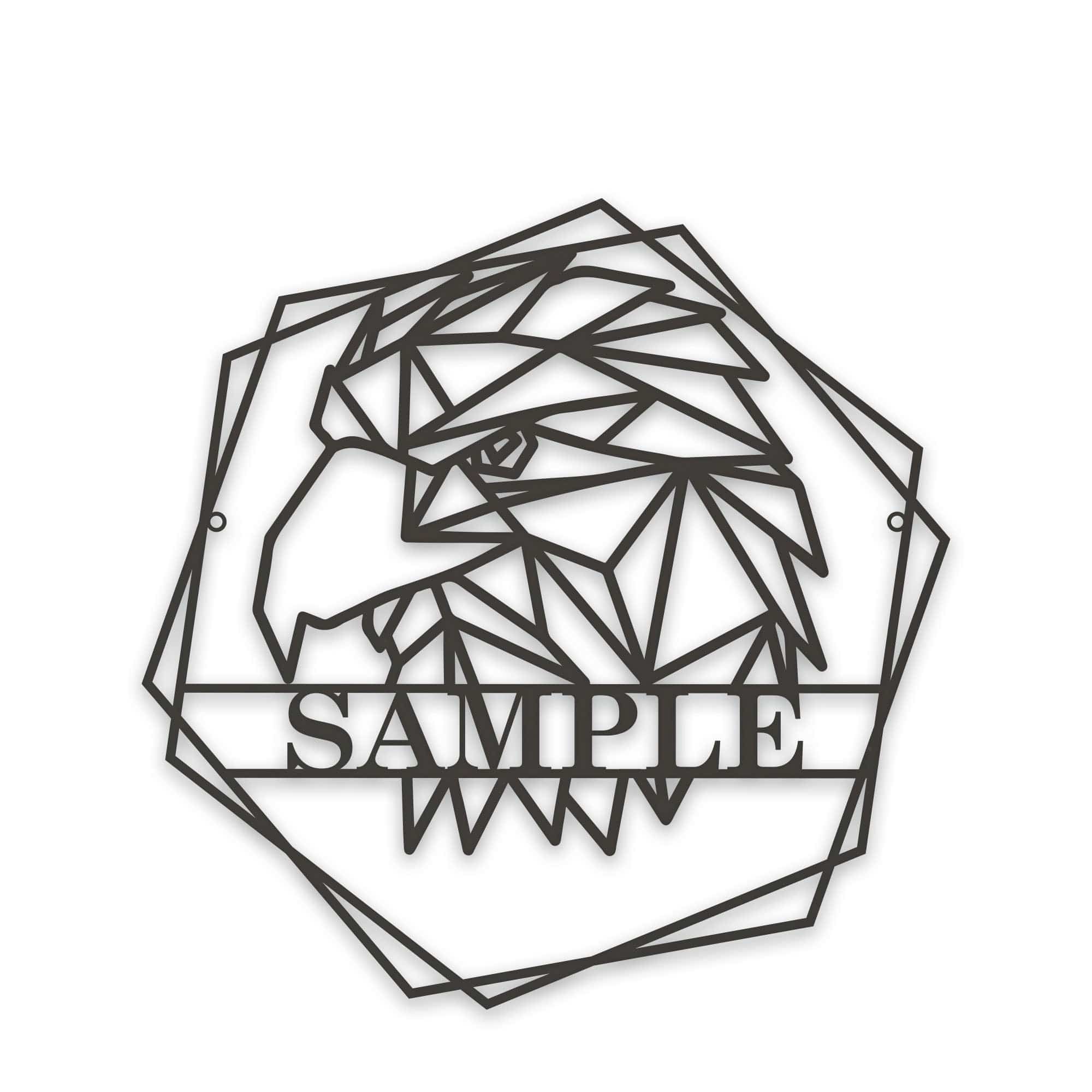Personalized Geometrix Eagle Metal Sign