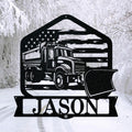 Personalized Snowplow Decor - Custom Metal Sign for Highway Worker Gift