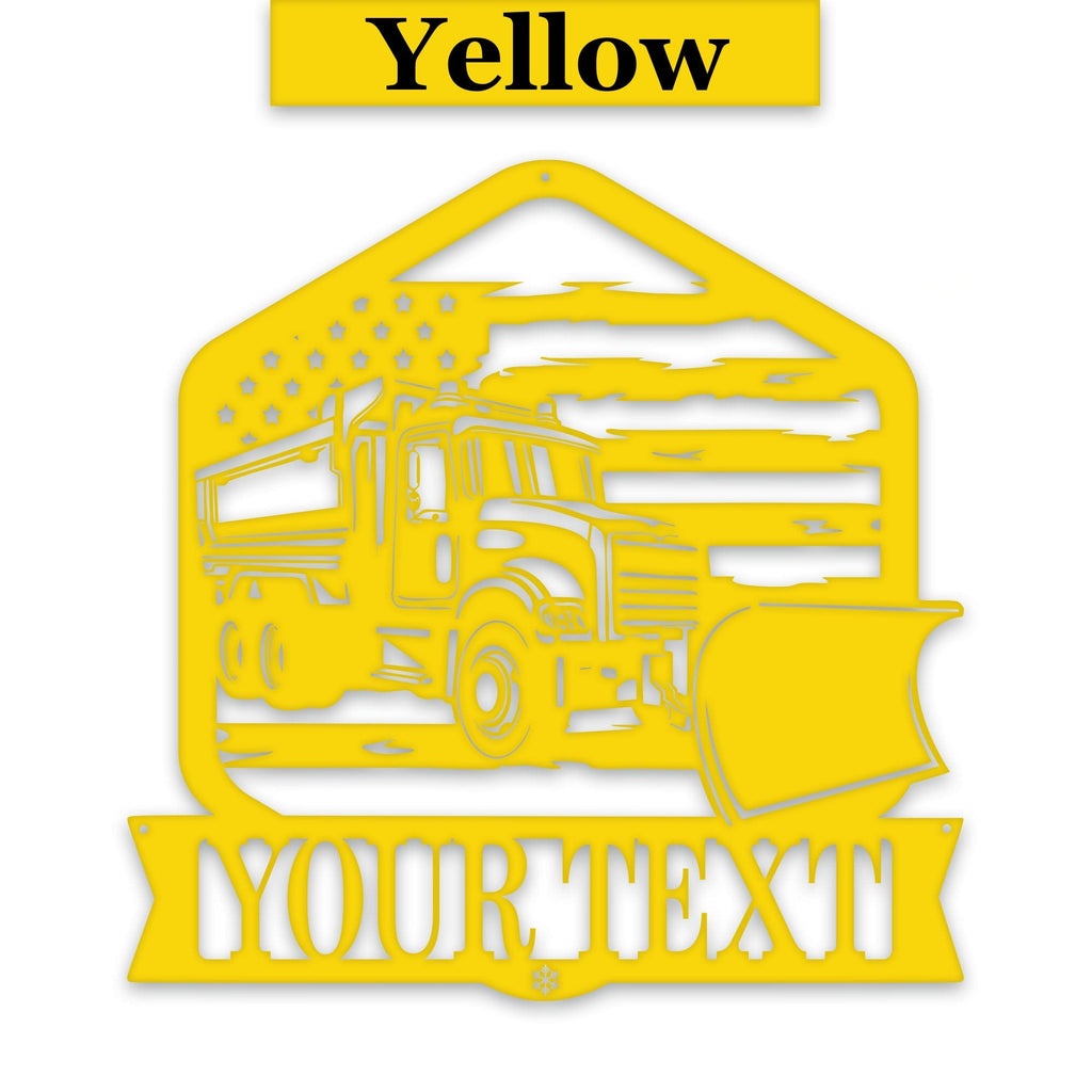 Personalized Snowplow Decor - Custom Metal Sign for Highway Worker Gift
