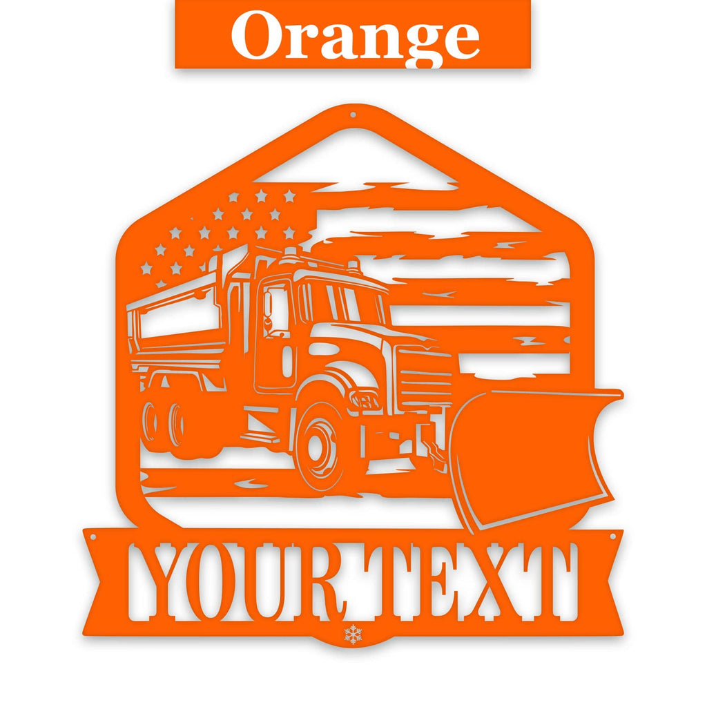 Personalized Snowplow Decor - Custom Metal Sign for Highway Worker Gift